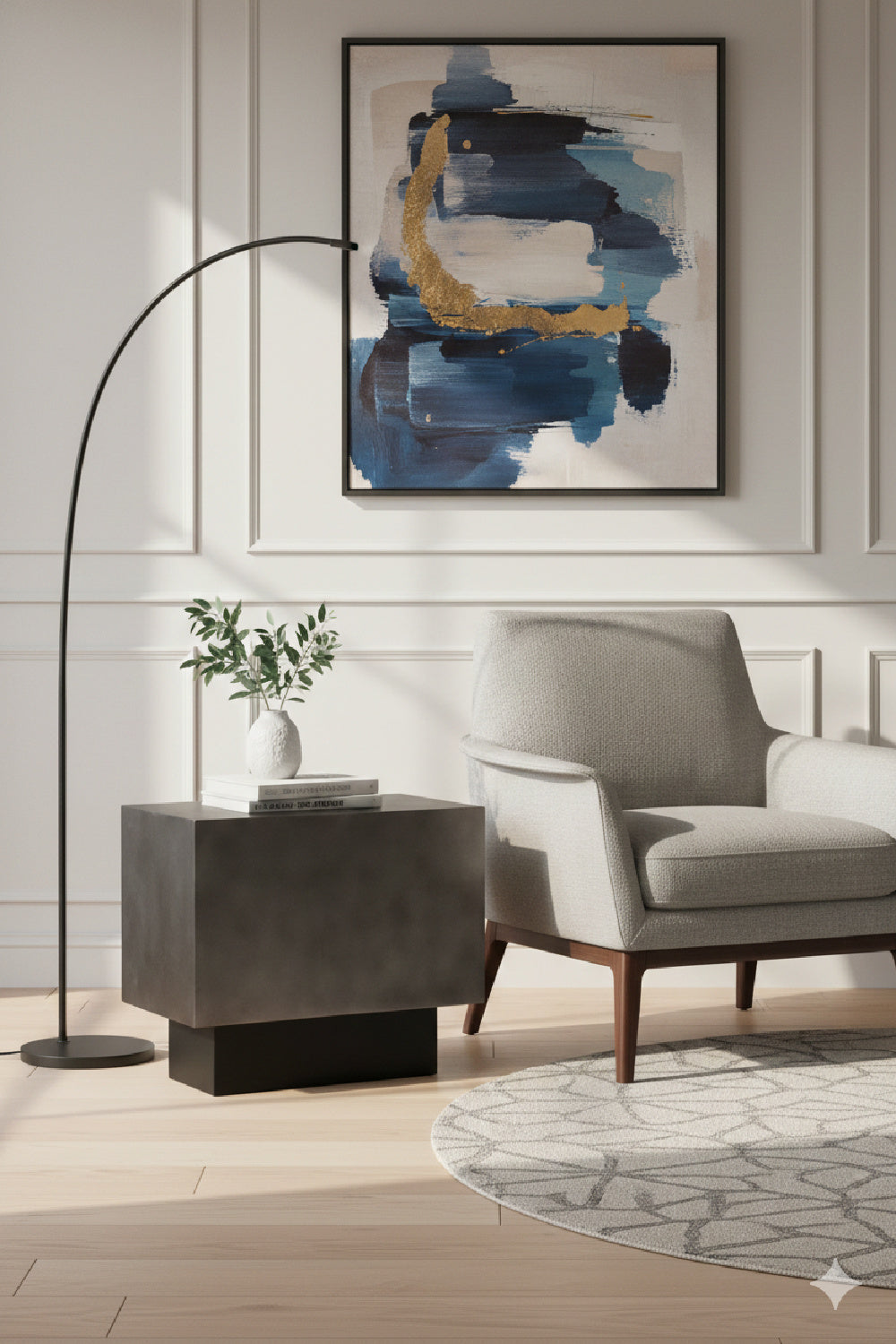 Rectangular Brass Side Table by Splendido Blakely, alternate view 10