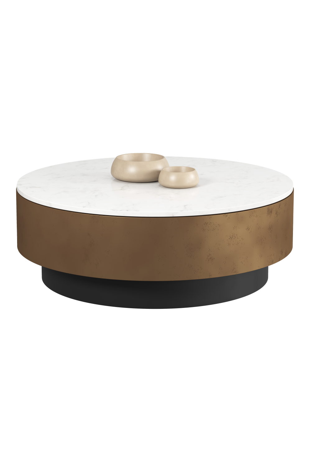 Round White Marble Coffee Table by Splendido Zelda, alternate view 3