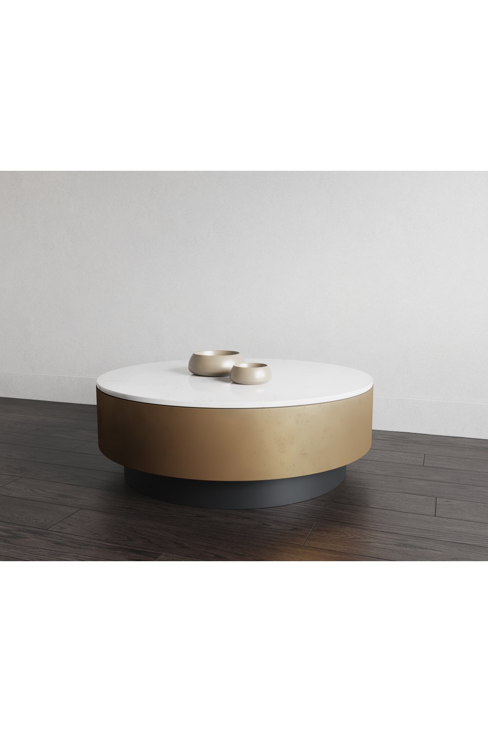Round White Marble Coffee Table by Splendido Zelda, alternate view 5