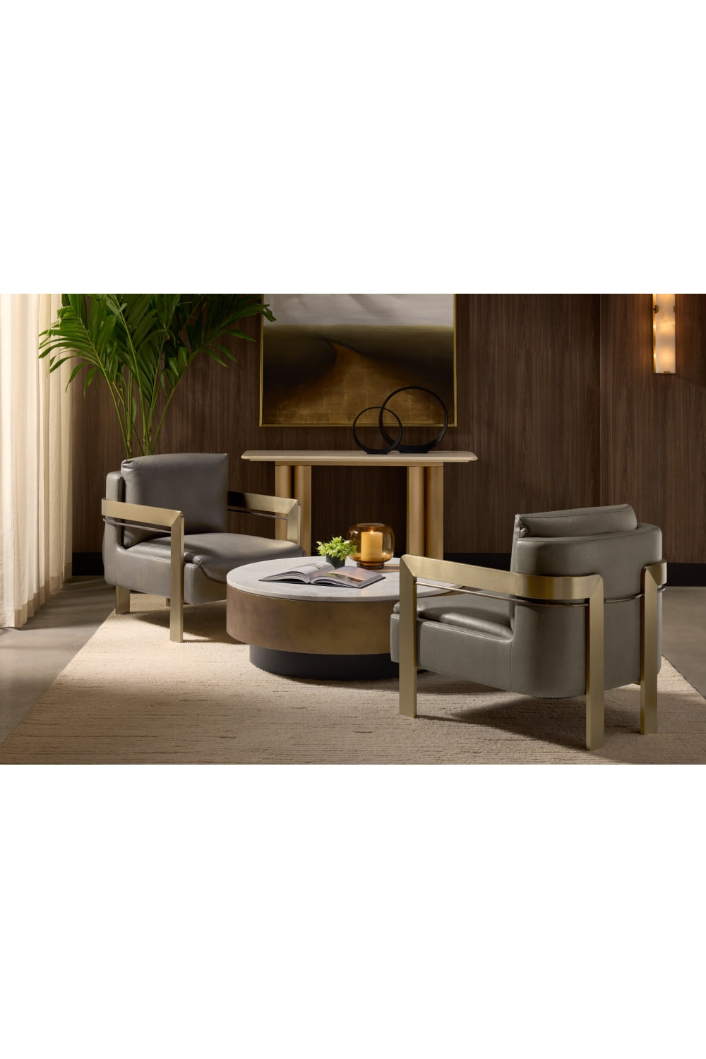 Round White Marble Coffee Table by Splendido Zelda, alternate view 7