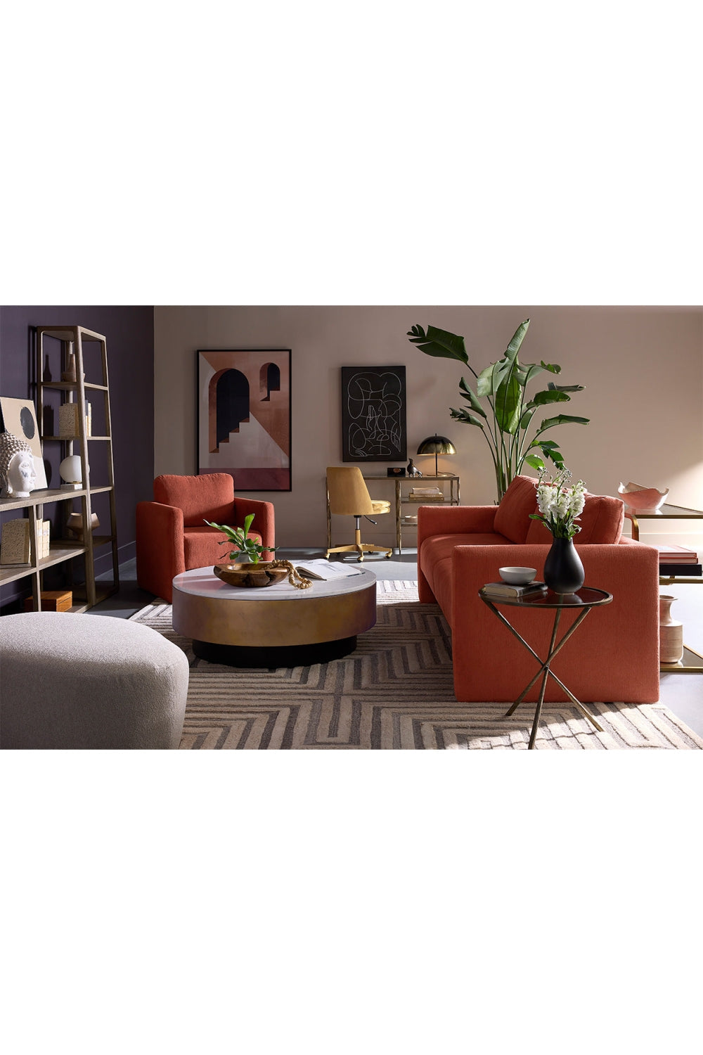 Round White Marble Coffee Table by Splendido Zelda, alternate view 8