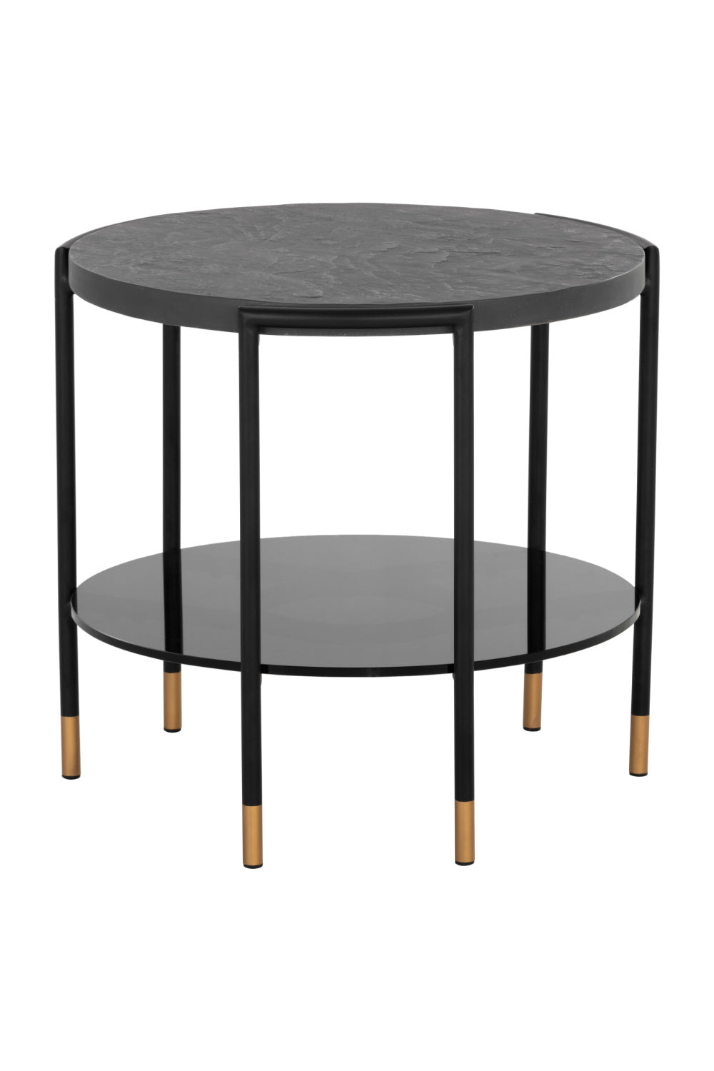 Black 2-Layer Indoor/Outdoor Side Table | Splendido Zuma | Oroa.com
