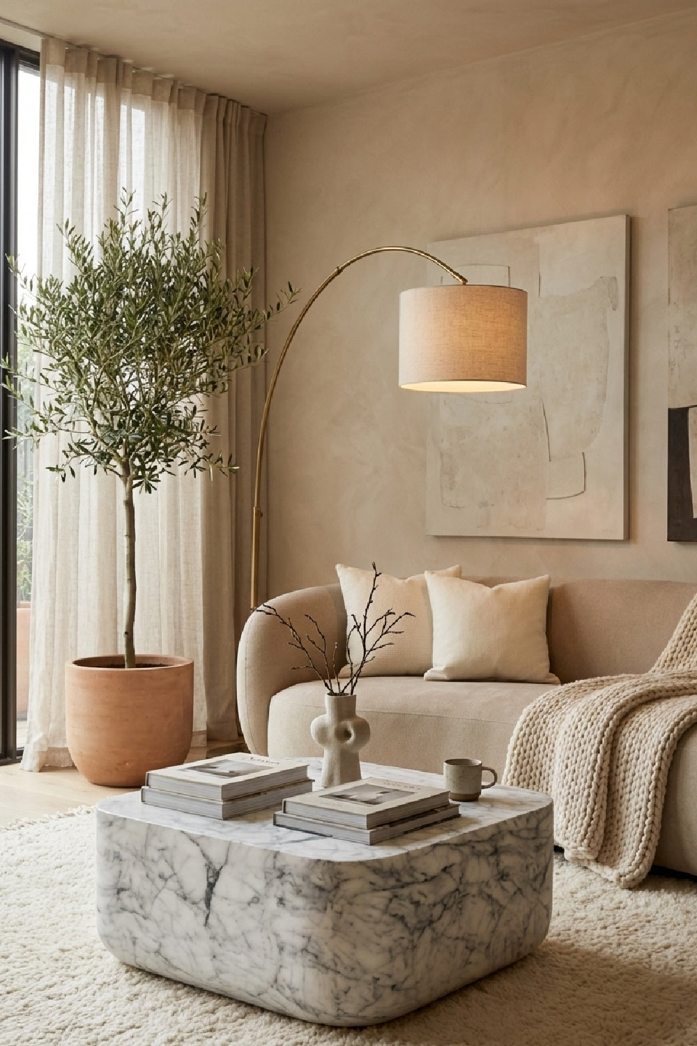 Square Marble-Inspired Coffee Table by Splendido Strut, alternate view 2