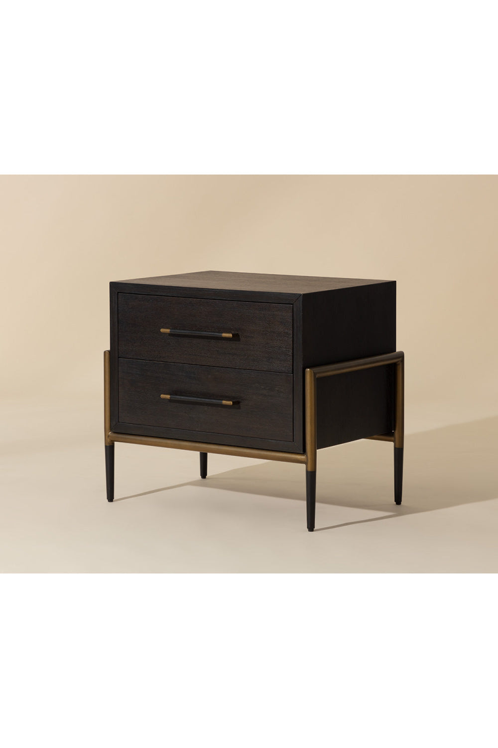 Acacia Veneer 2-Drawer Nightstand by Splendido Weldrick, alternate view 16