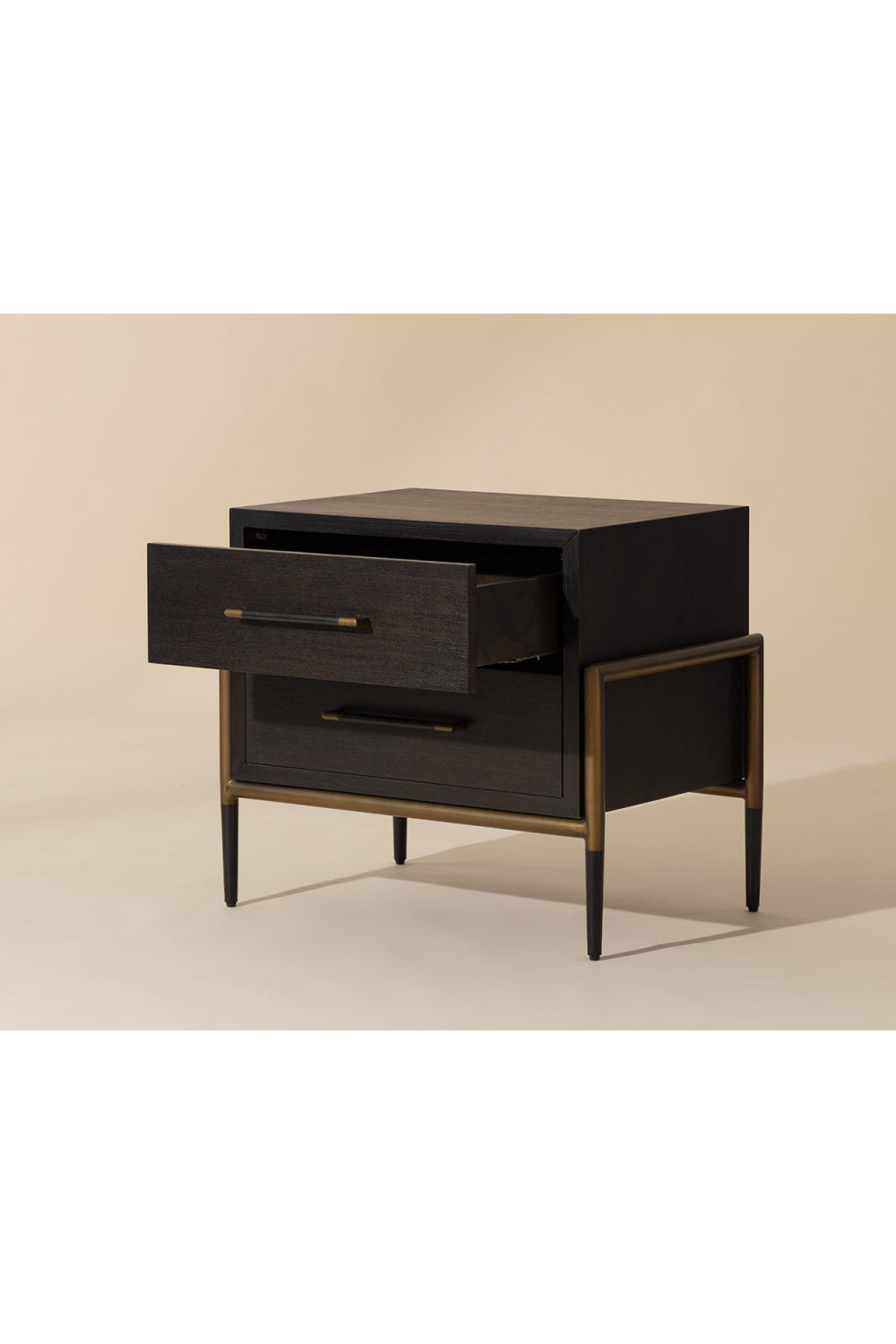 Acacia Veneer 2-Drawer Nightstand by Splendido Weldrick, alternate view 18
