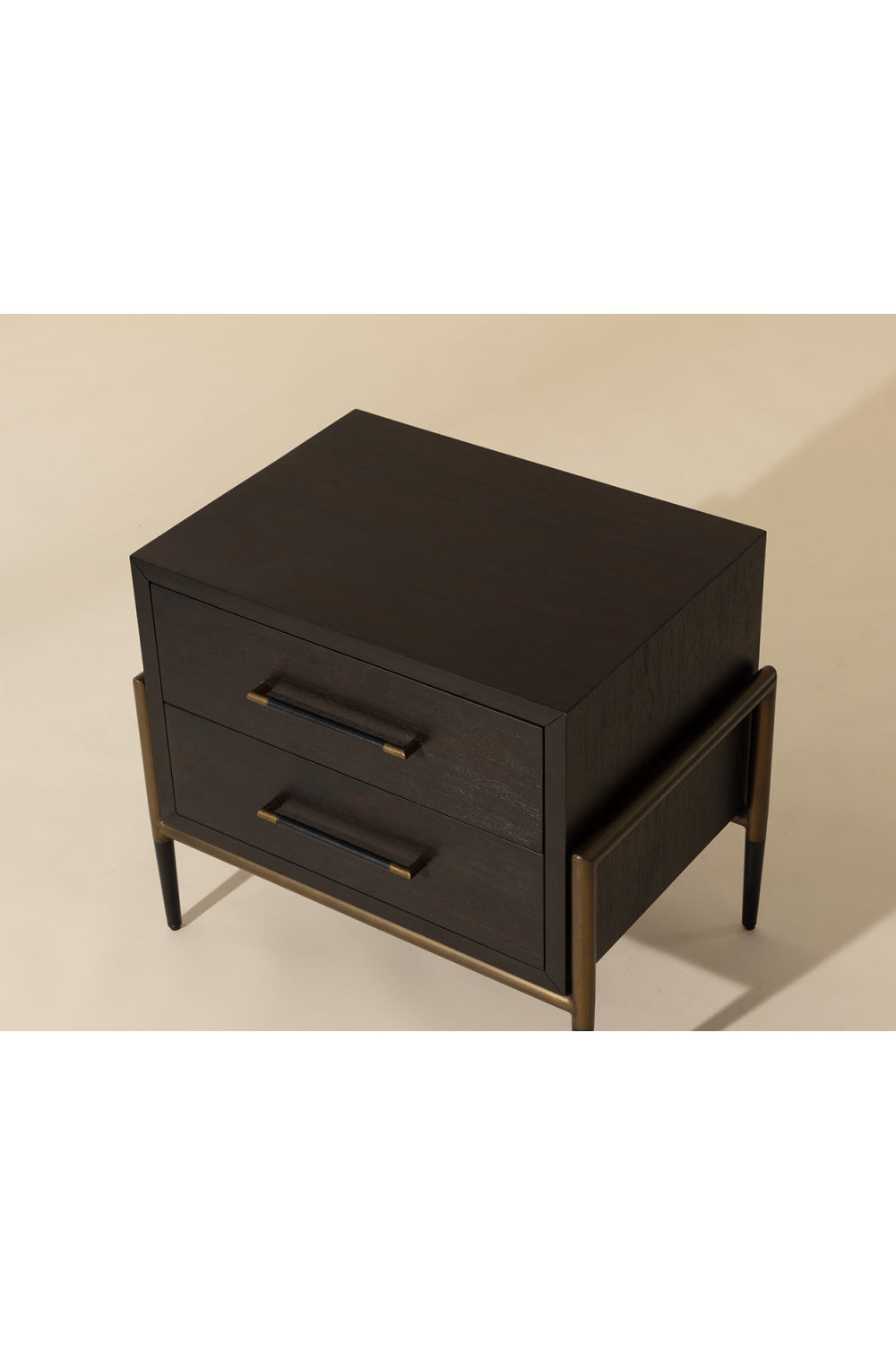 Acacia Veneer 2-Drawer Nightstand by Splendido Weldrick, alternate view 19