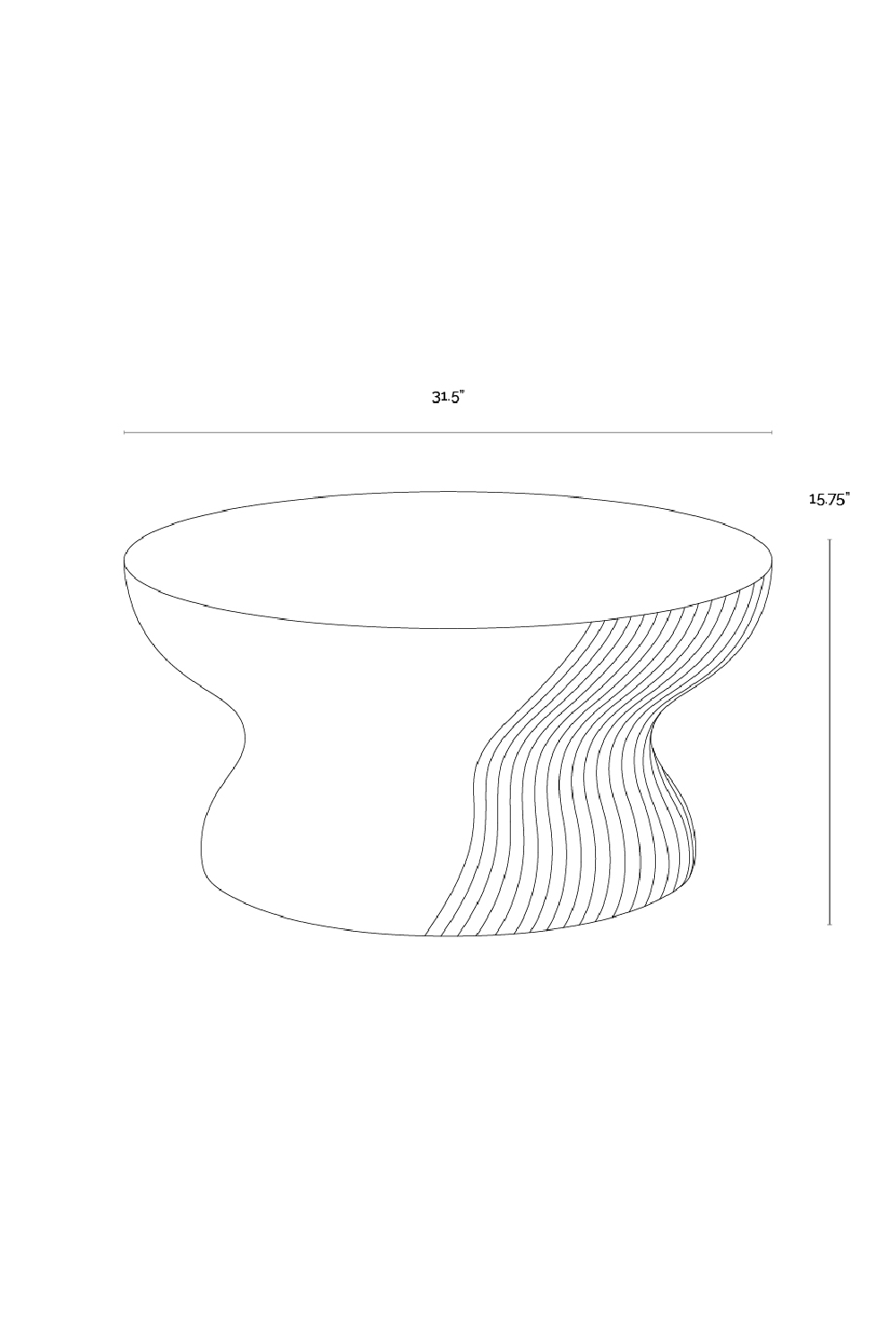 Swirl-Base Concrete Coffee Table by Splendido Cara, alternate view 5