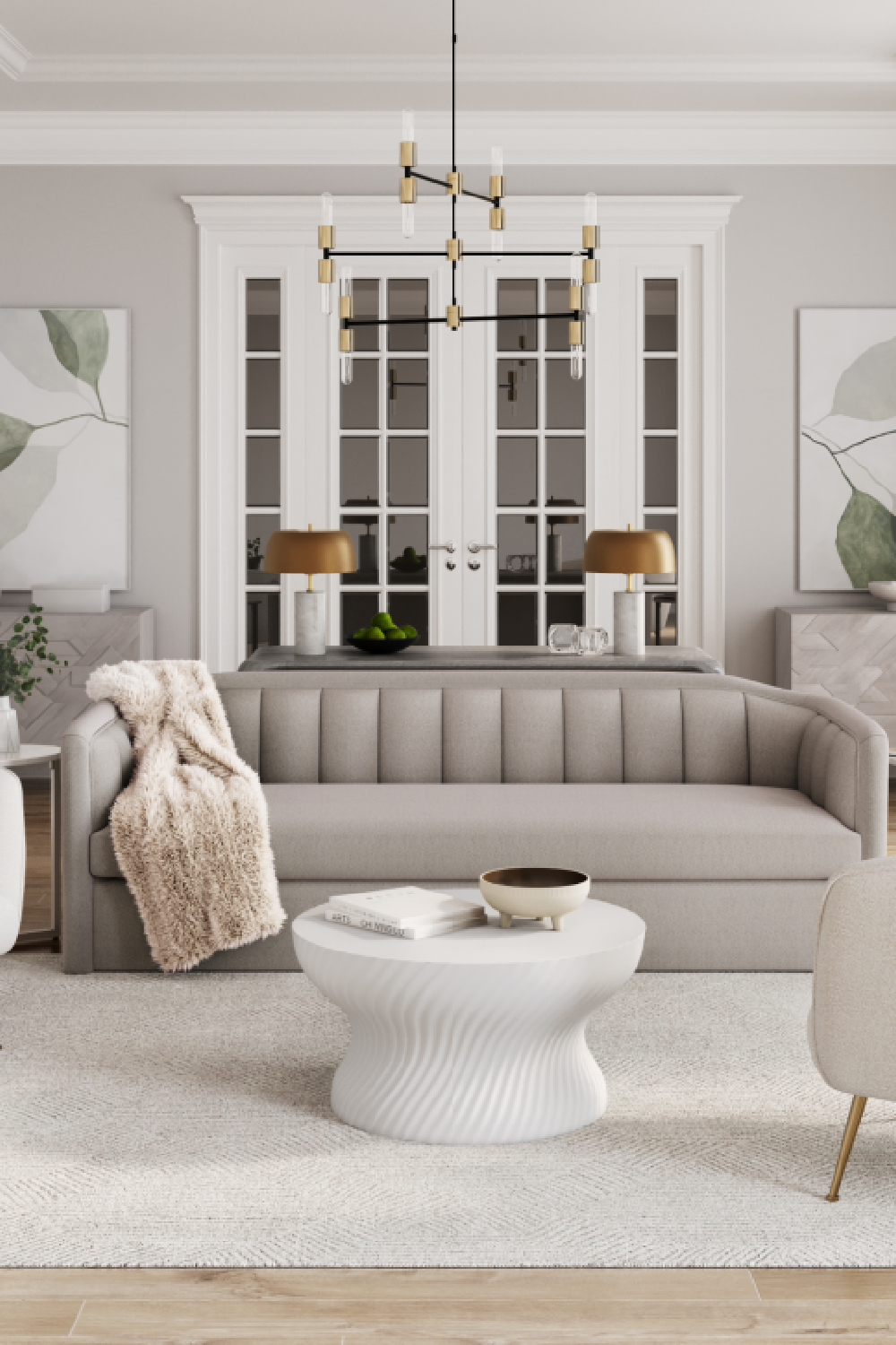 Swirl-Base Concrete Coffee Table by Splendido Cara, alternate view 2