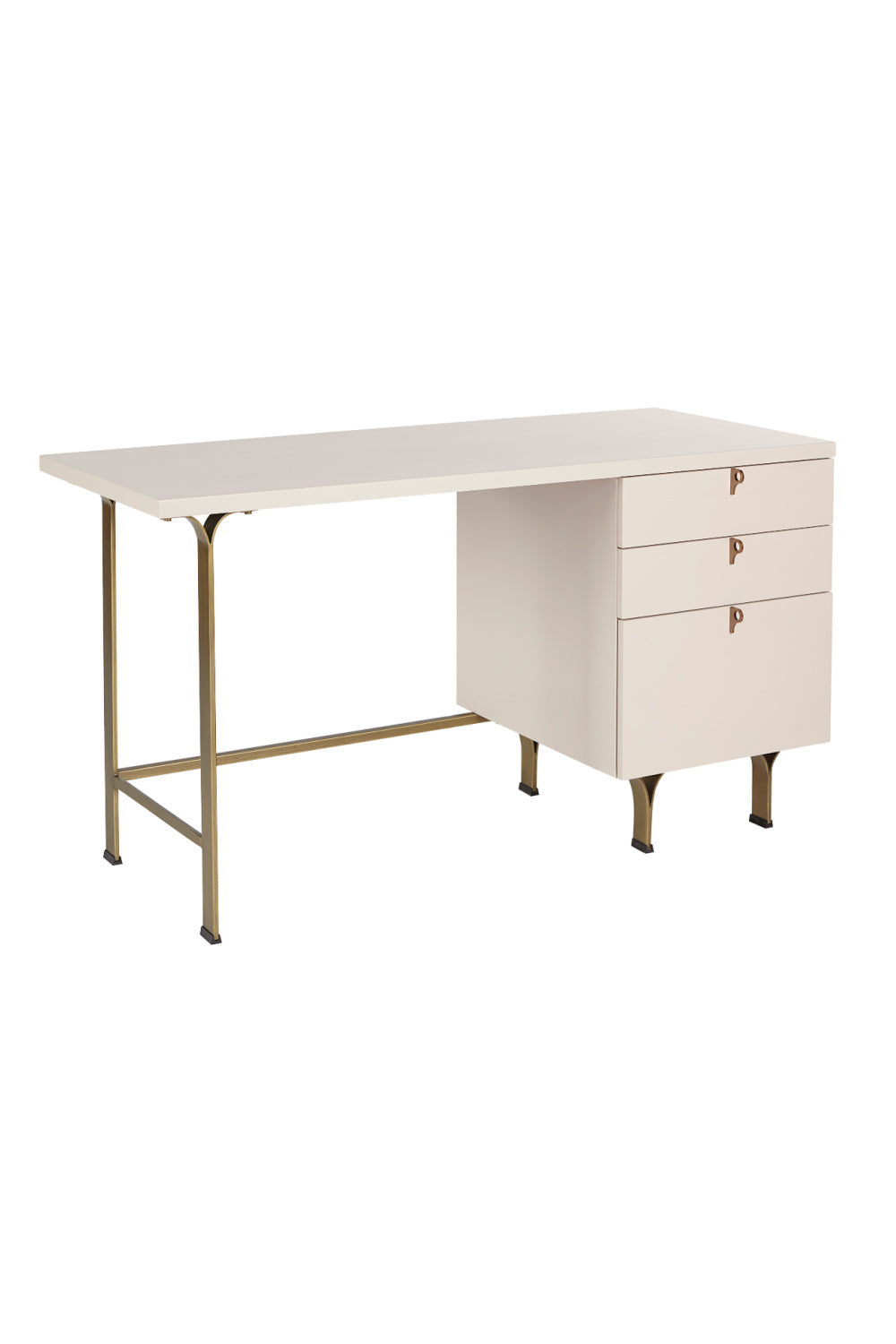 Cream Wooden 3-Drawer Desk by Splendido Celine