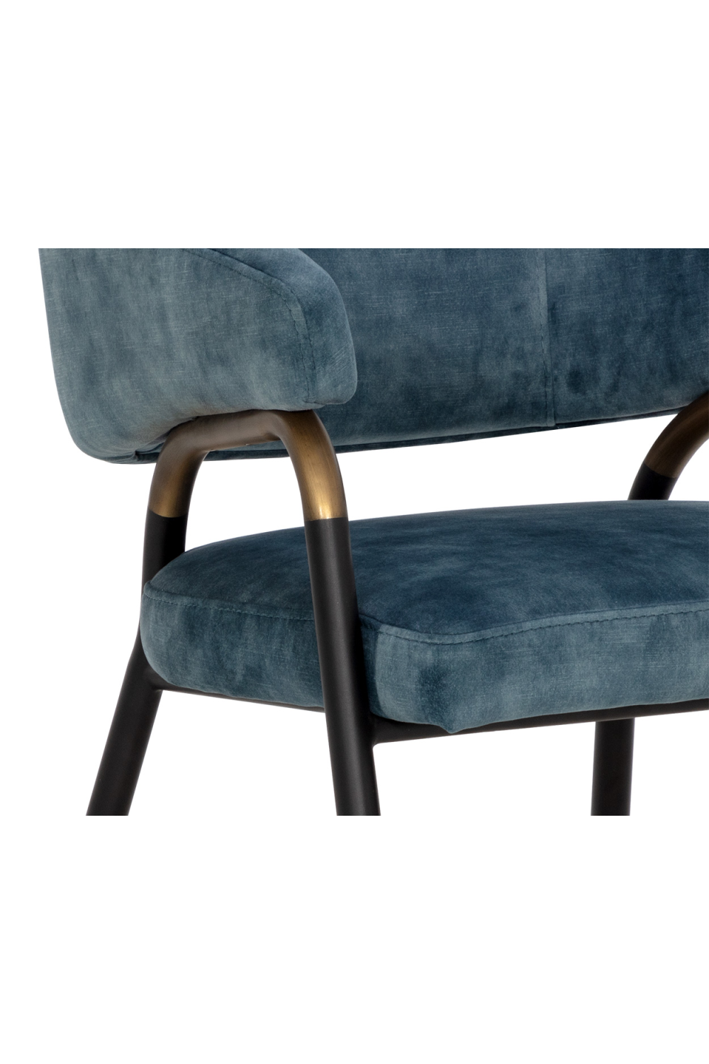 Blue Fabric Dining Armchair by Splendido Sharqui Dining Chair, alternate view 6