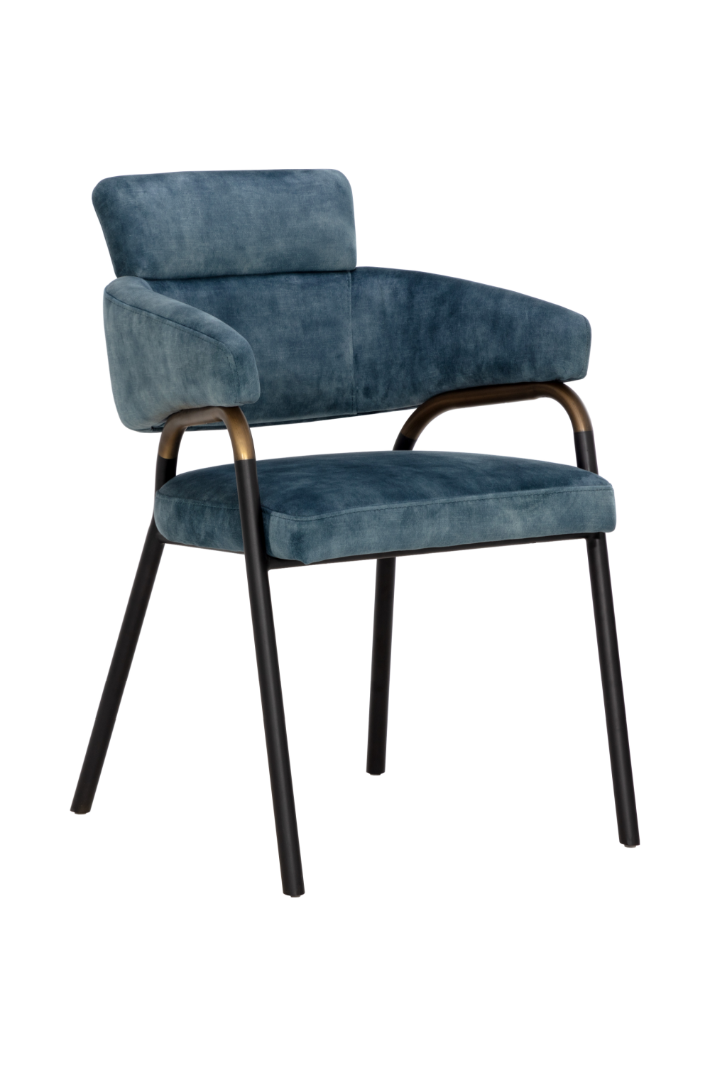 Modern European furniture - Blue Fabric Dining Armchair - www.oroa.com
