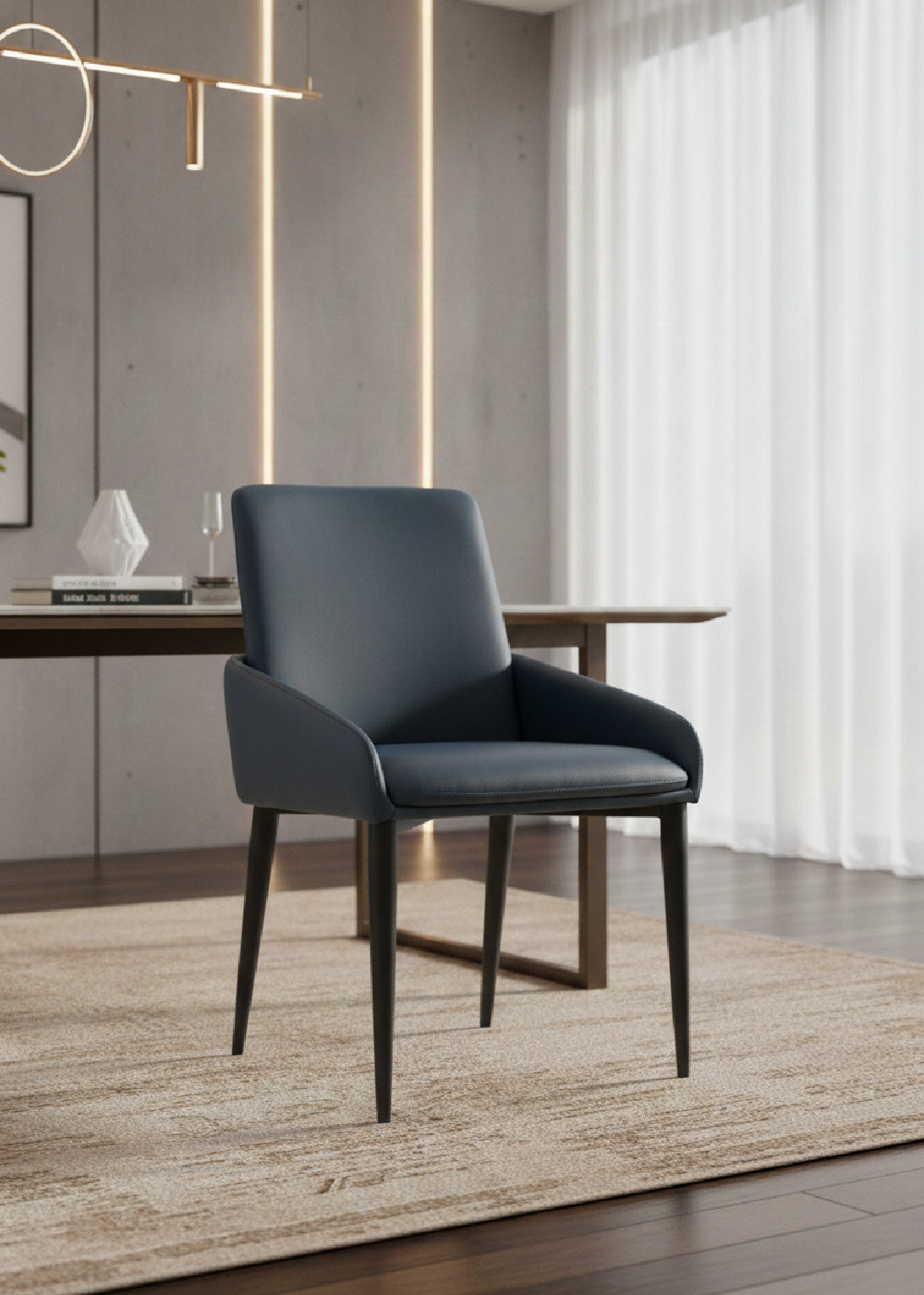 Structured Curved Dining Armchair by Splendido Carlo Dining Chair, alternate view 2