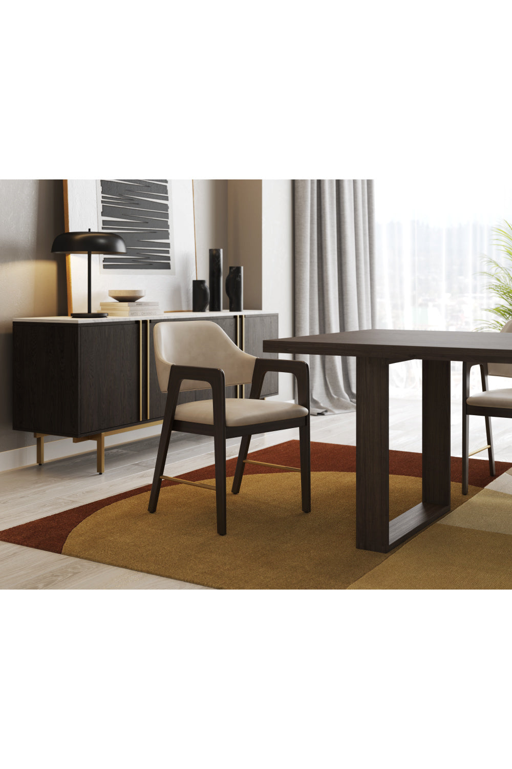 Weathered Oak 4-Door Sideboard by Splendido Briar, alternate view 7