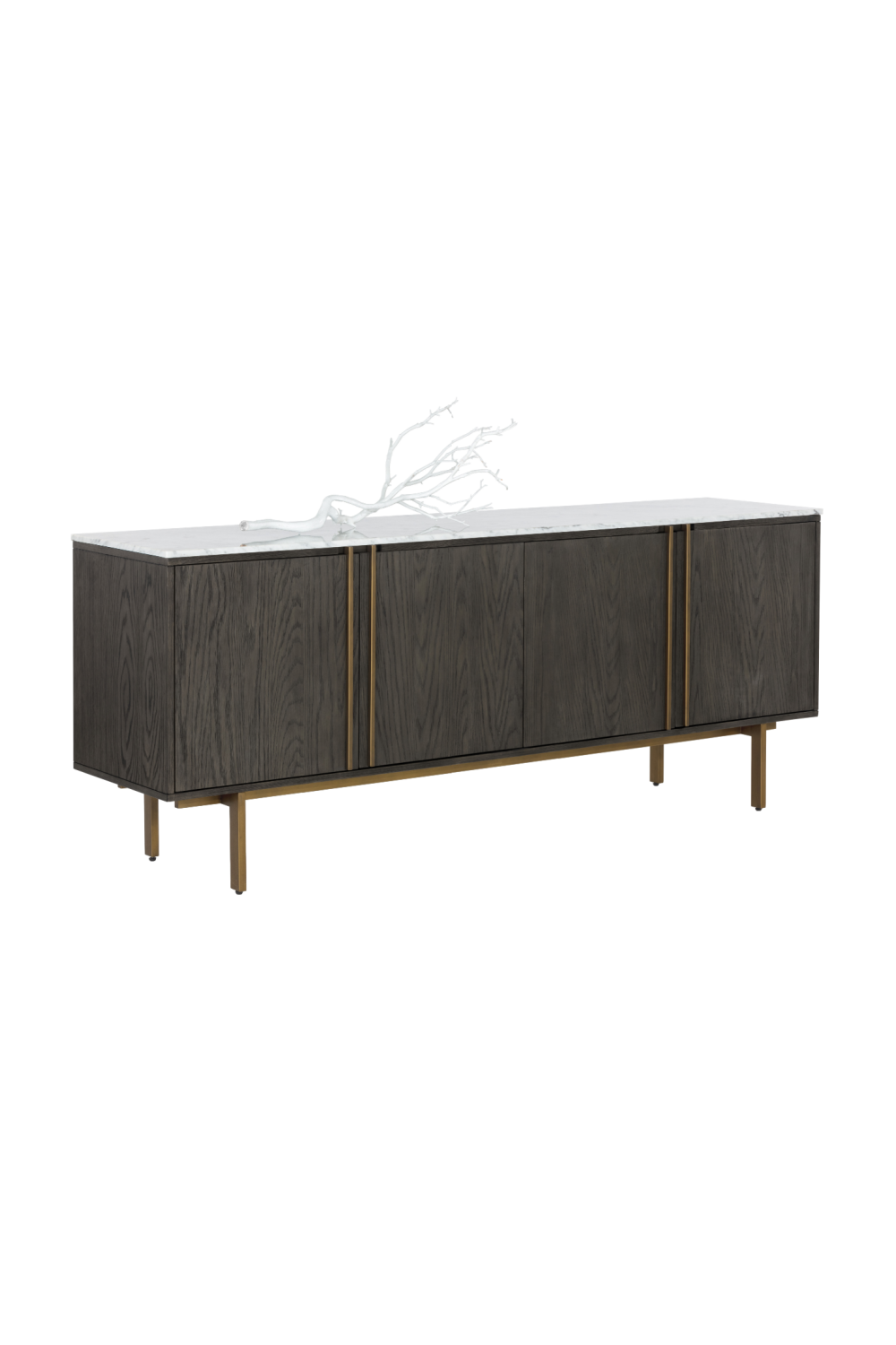 Weathered Oak 4-Door Sideboard by Splendido Briar, alternate view 3