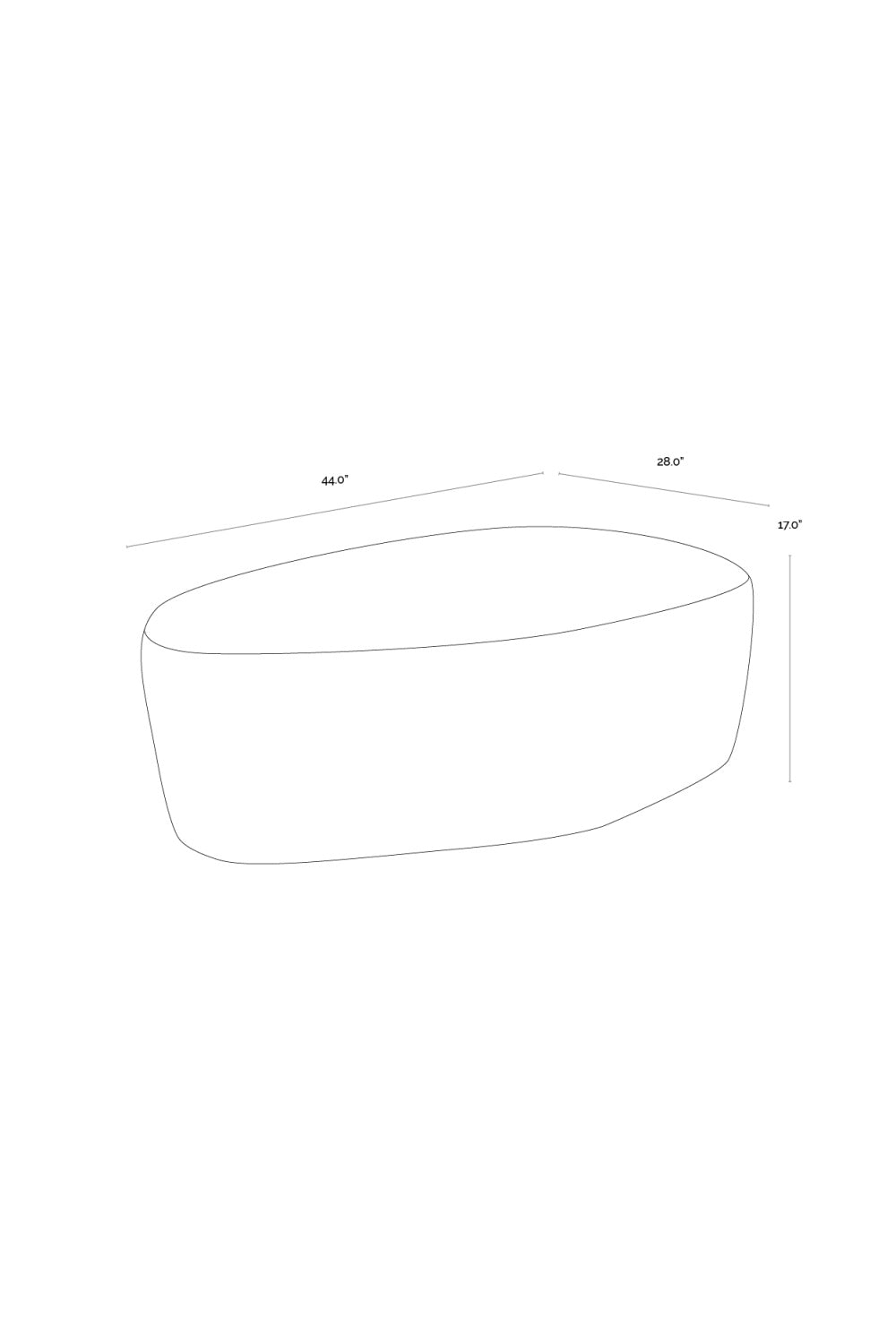 Curved Upholstered Ottoman by Splendido Soraya, alternate view 7