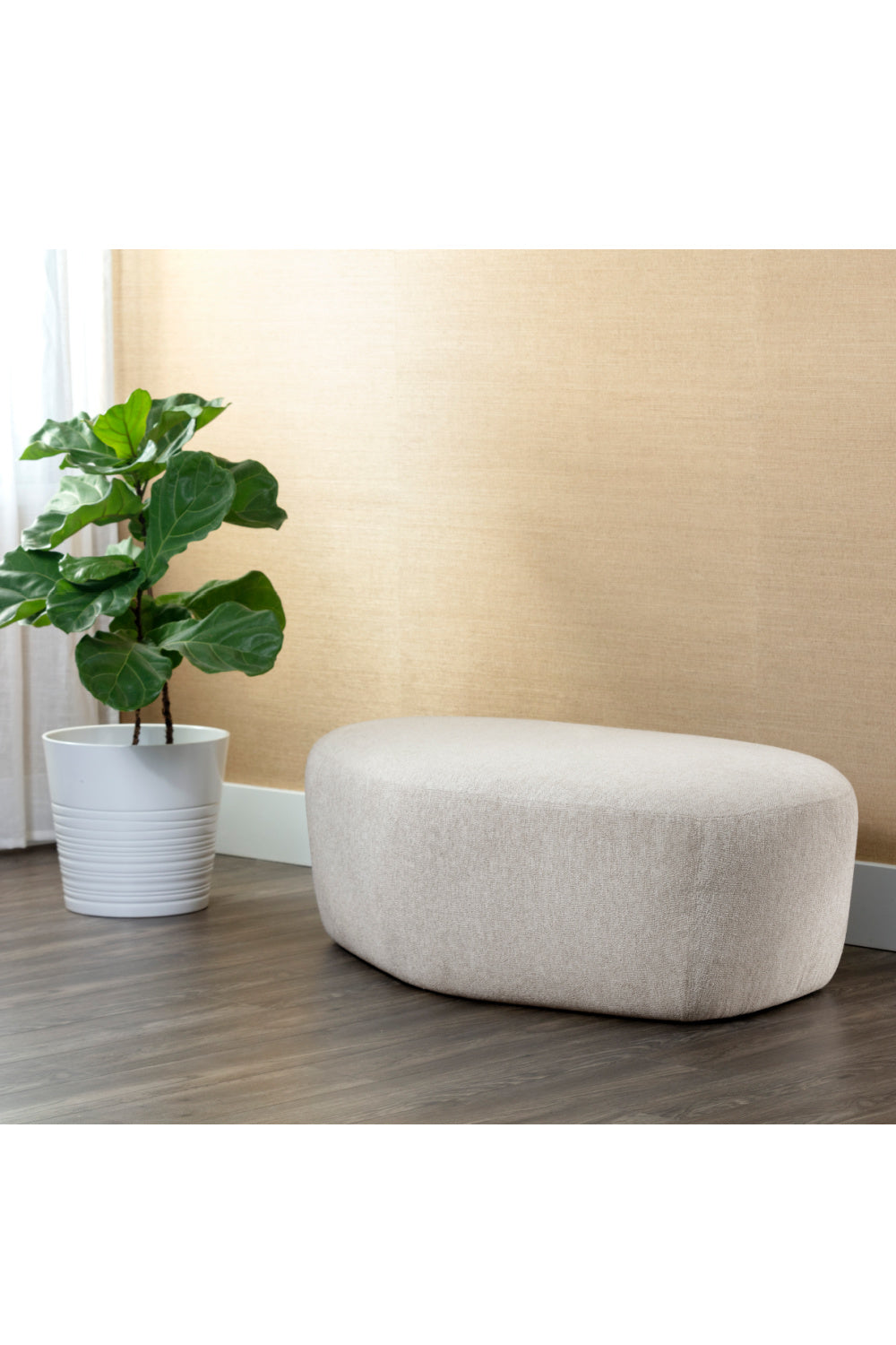 Curved Upholstered Ottoman by Splendido Soraya, alternate view 6
