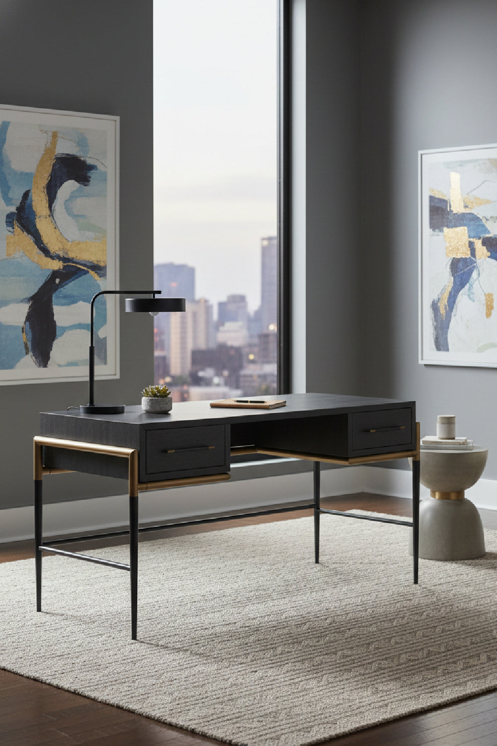 Modern European furniture - Painted Wood Office Desk - www.oroa.com