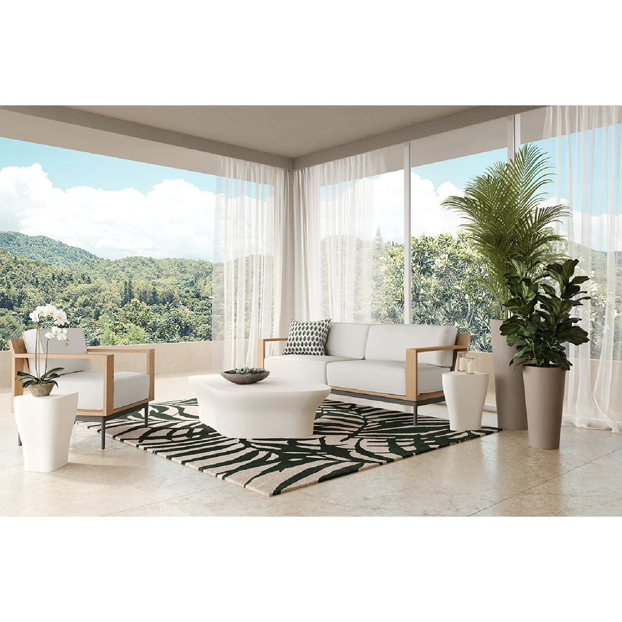 Modern European furniture - White Freeform Coffee Table - www.oroa.com