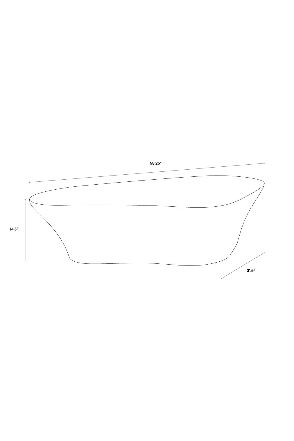 White Freeform Coffee Table by Splendido Dali, alternate view 7