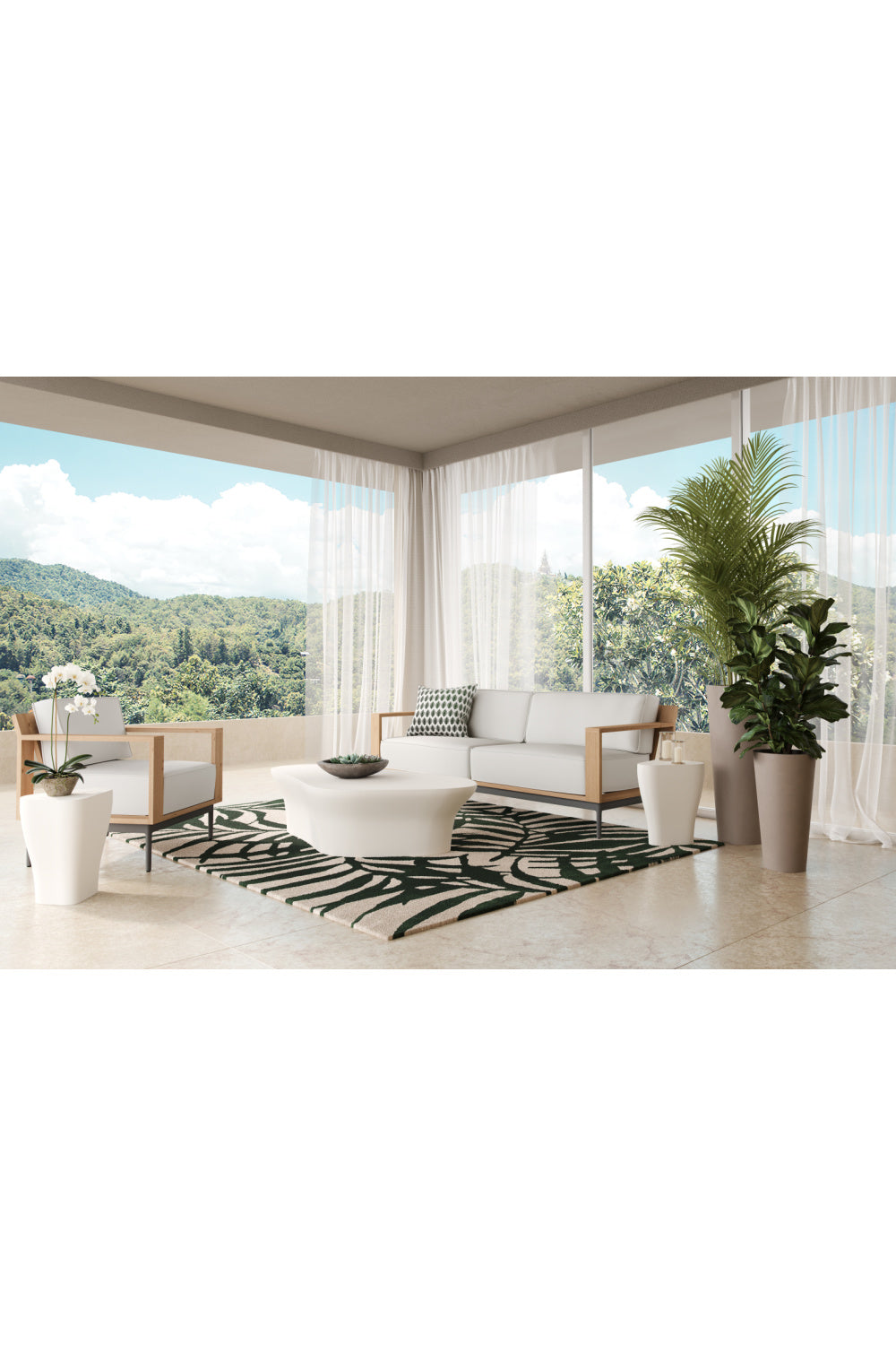 White Freeform Indoor/Outdoor End Table S by Splendido Dali Side Table, alternate view 10