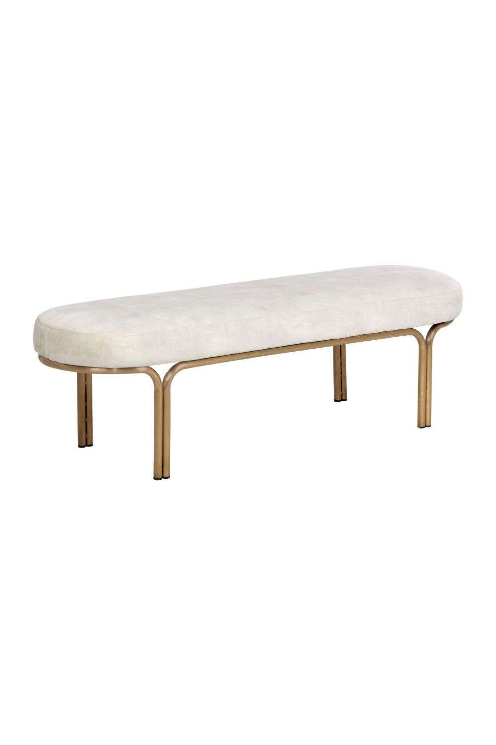 Oval Upholstered Bench by Splendido Gwen, alternate view 3