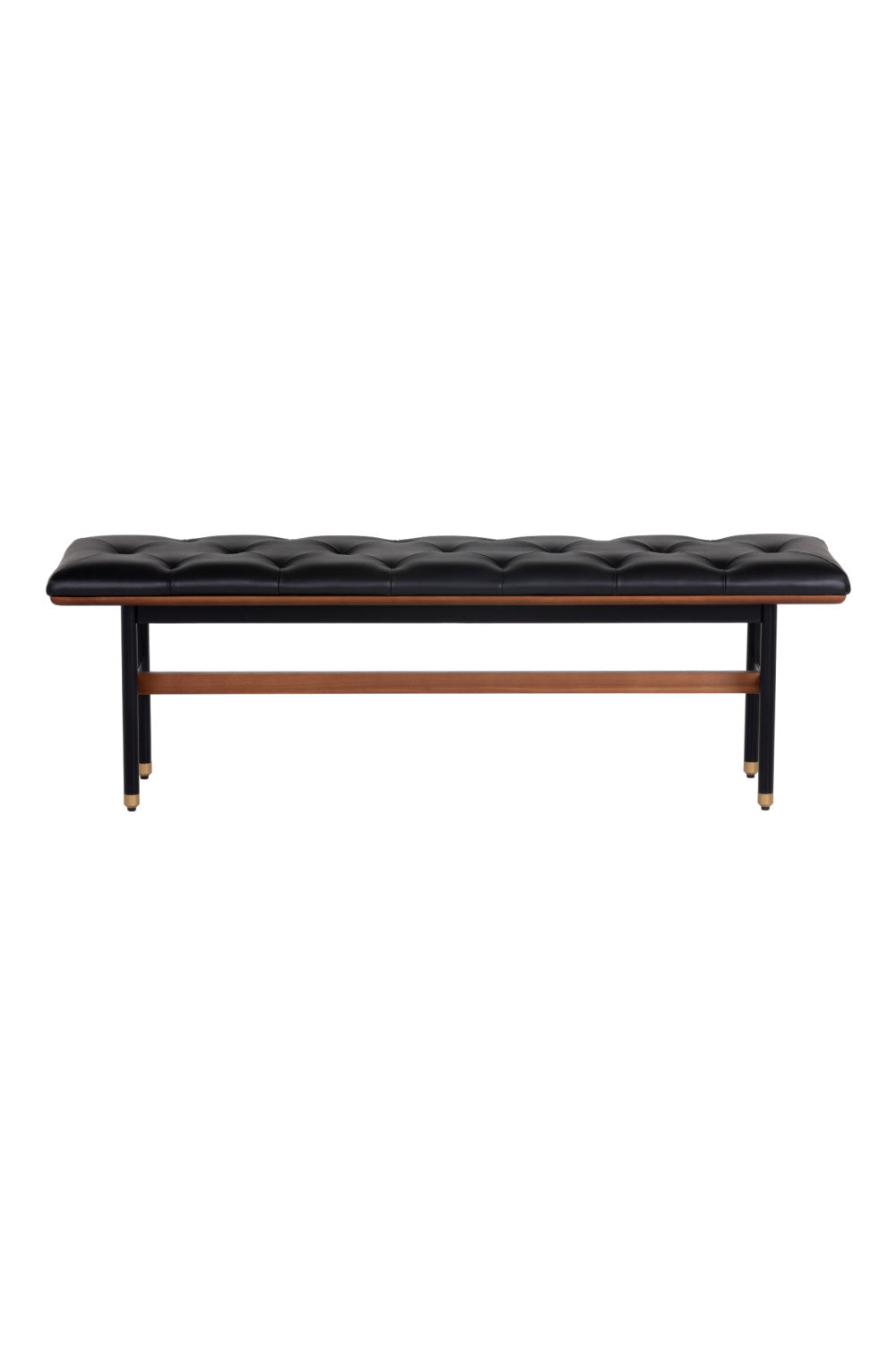 Black Leather Look Bench by Splendido Staten