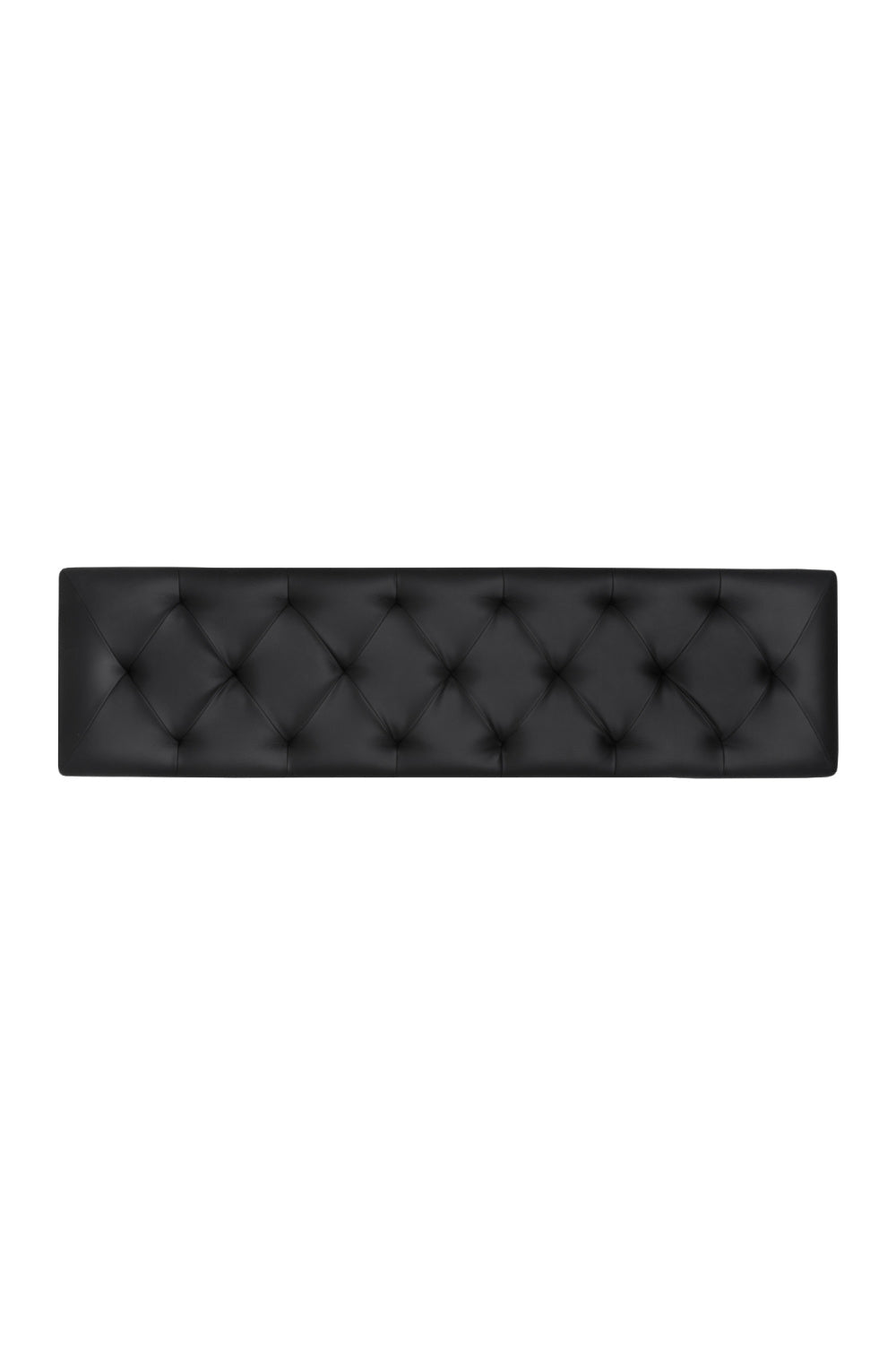Black Leather Look Bench by Splendido Staten, alternate view 6