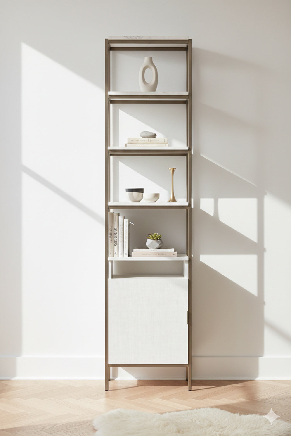 Cream Oak Modular Bookcase S | Splendido Ambrose