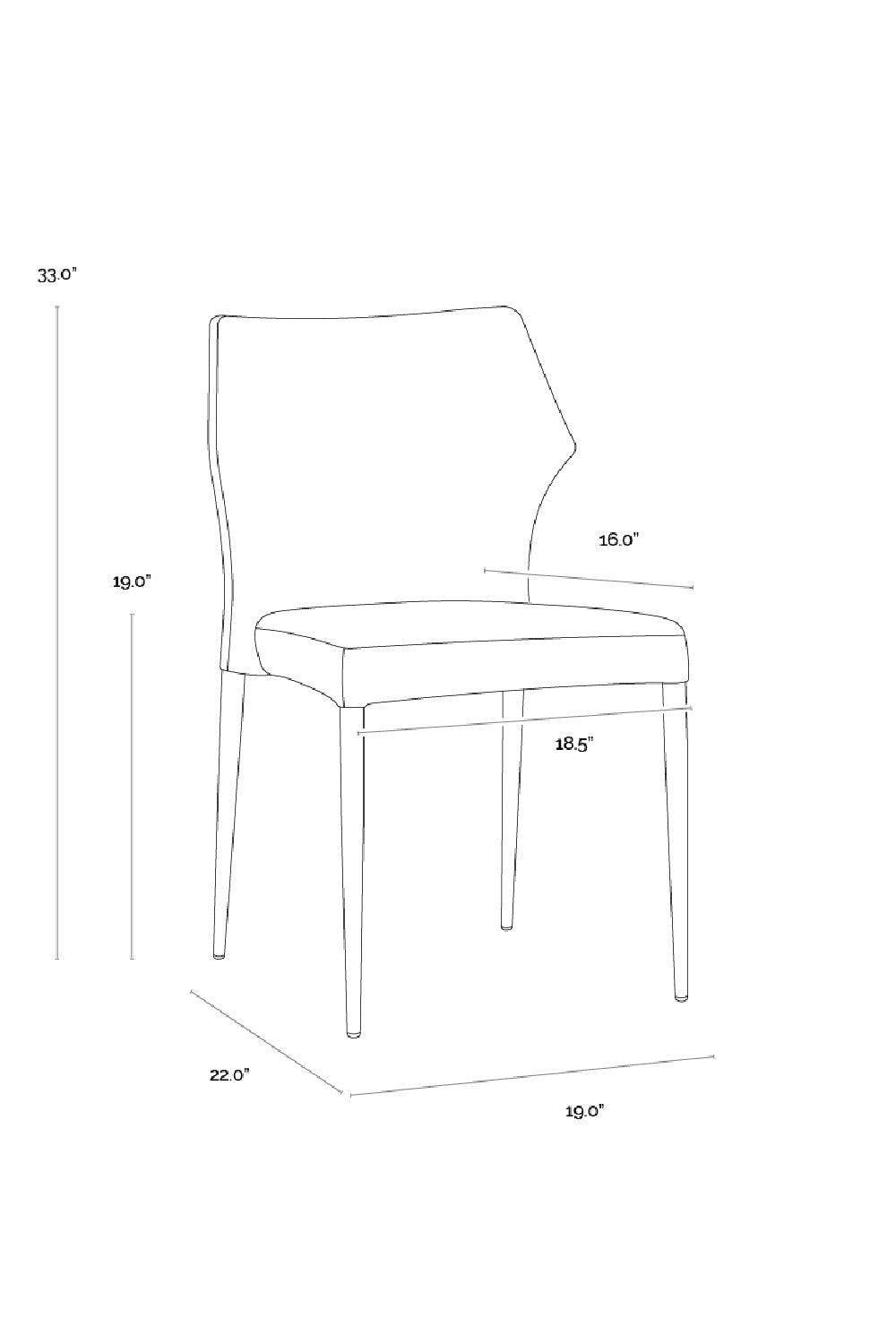 Stackable Modern Dining Chairs (2) by Splendido James, alternate view 29