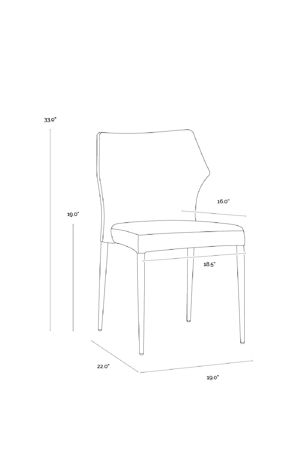 Stackable Modern Dining Chairs (2) by Splendido James, alternate view 20