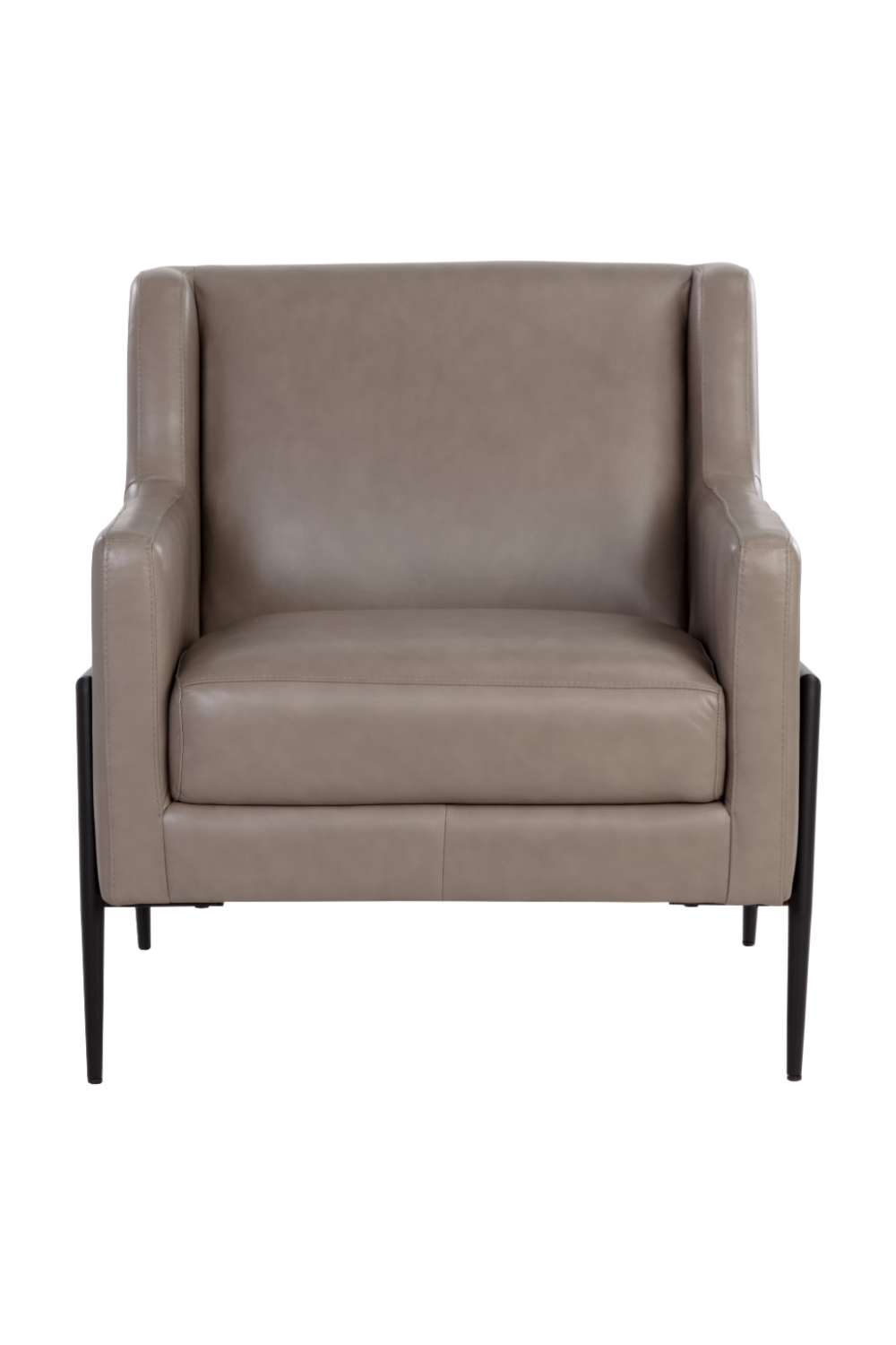 Gray Leather Modern Lounge Chair by Splendido Talula Accent Chair, alternate view 3
