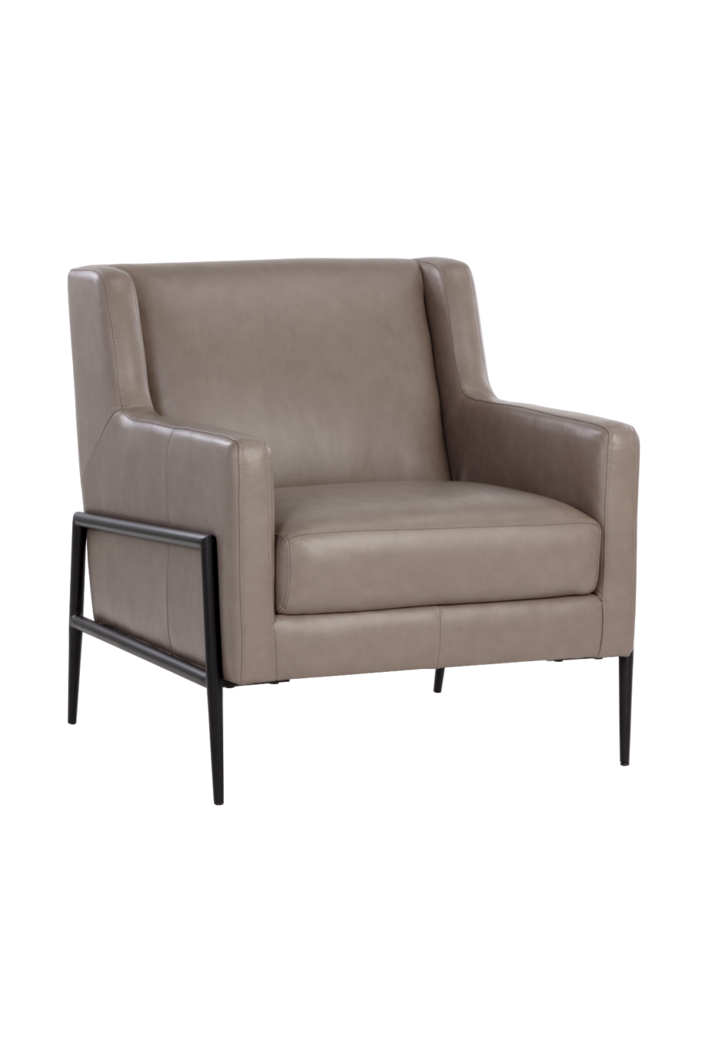 Gray Leather Modern Lounge Chair by Splendido Talula Accent Chair