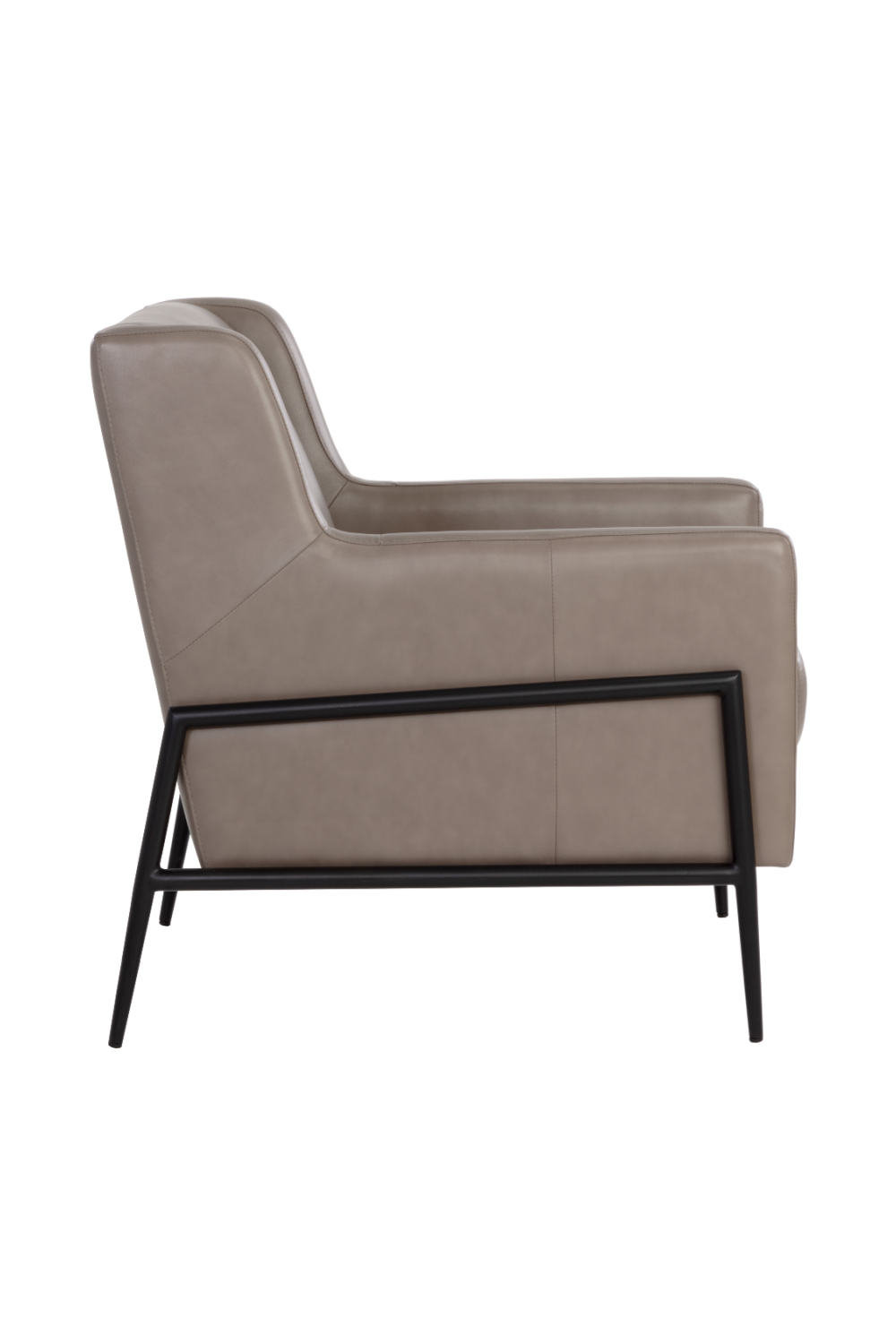 Gray Leather Modern Lounge Chair by Splendido Talula Accent Chair, alternate view 4