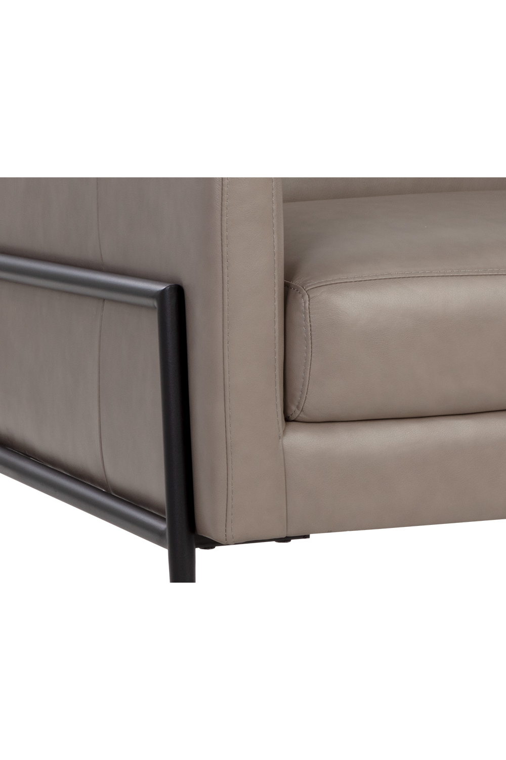 Gray Leather Modern Lounge Chair by Splendido Talula Accent Chair, alternate view 8
