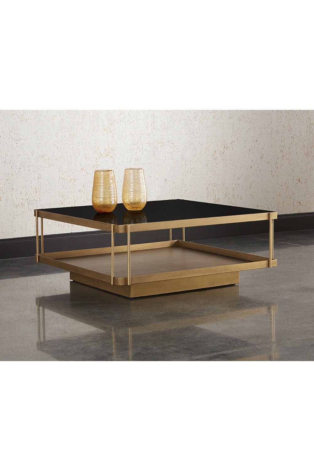 Square Black Glass Coffee Table by Splendido Finch, alternate view 7