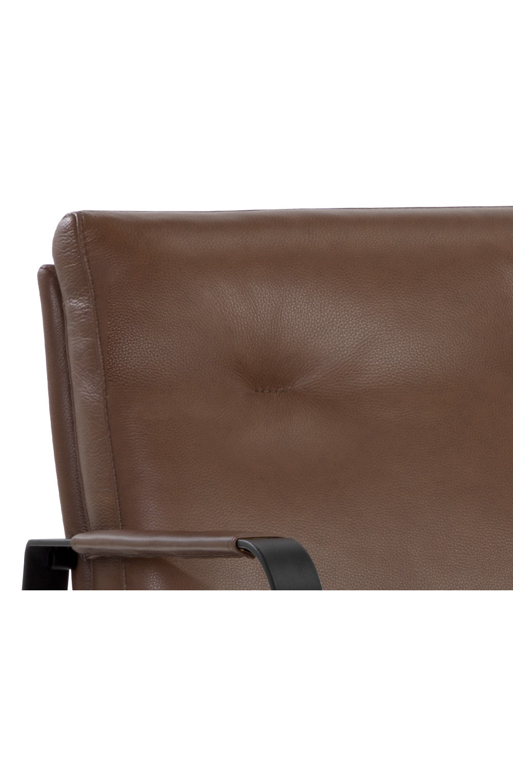 Brown Leather Industrial Lounge Chair by Splendido Sterling Accent Chair, alternate view 6