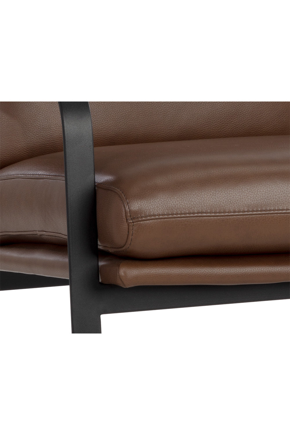 Brown Leather Industrial Lounge Chair by Splendido Sterling Accent Chair, alternate view 7