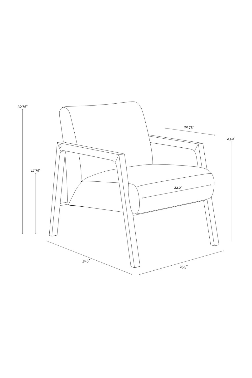 Light Gray Leather Lounge Chair by Splendido Neymar Accent Chair, alternate view 10