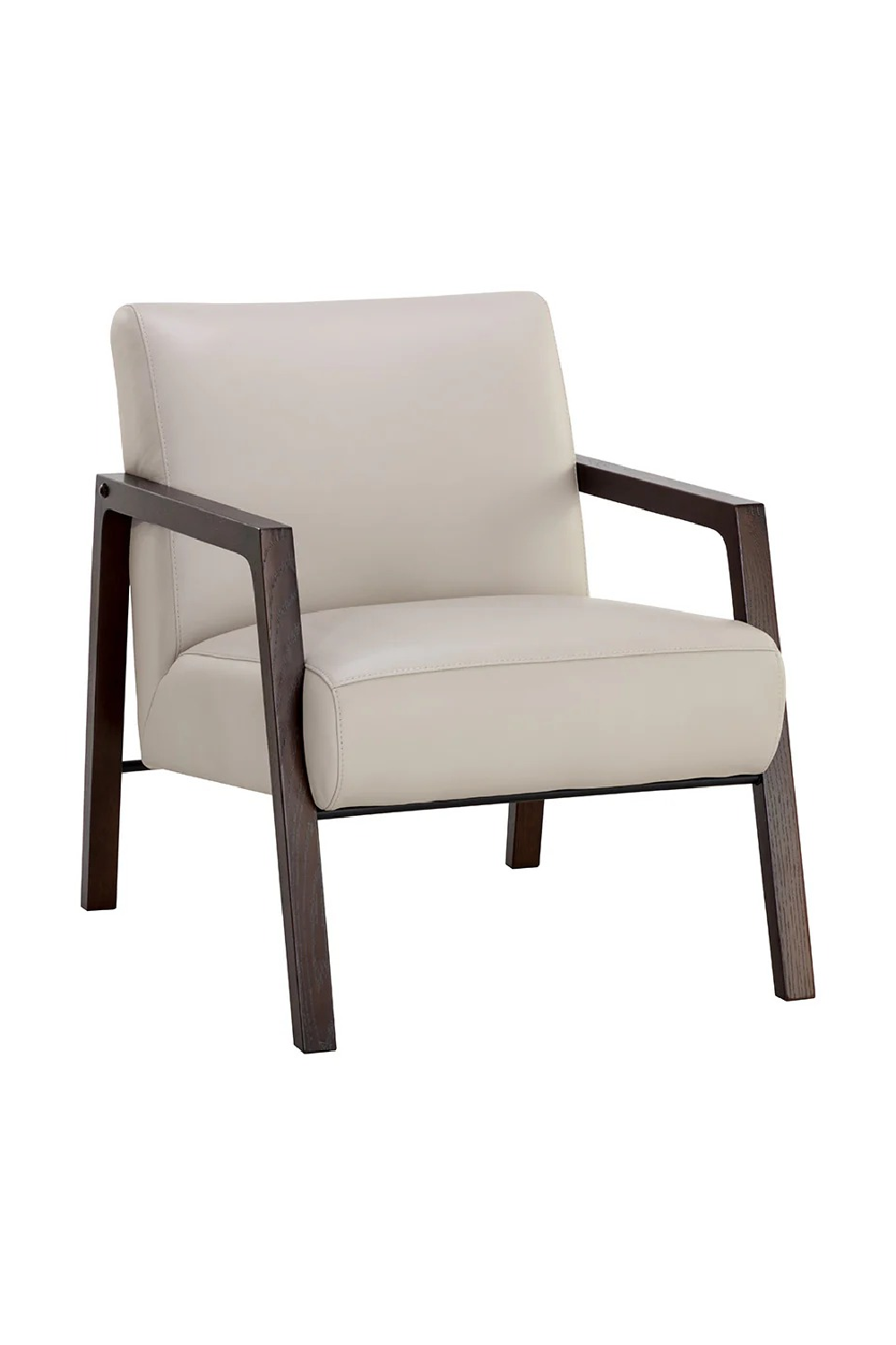 Light Gray Leather Lounge Chair by Splendido Neymar Accent Chair