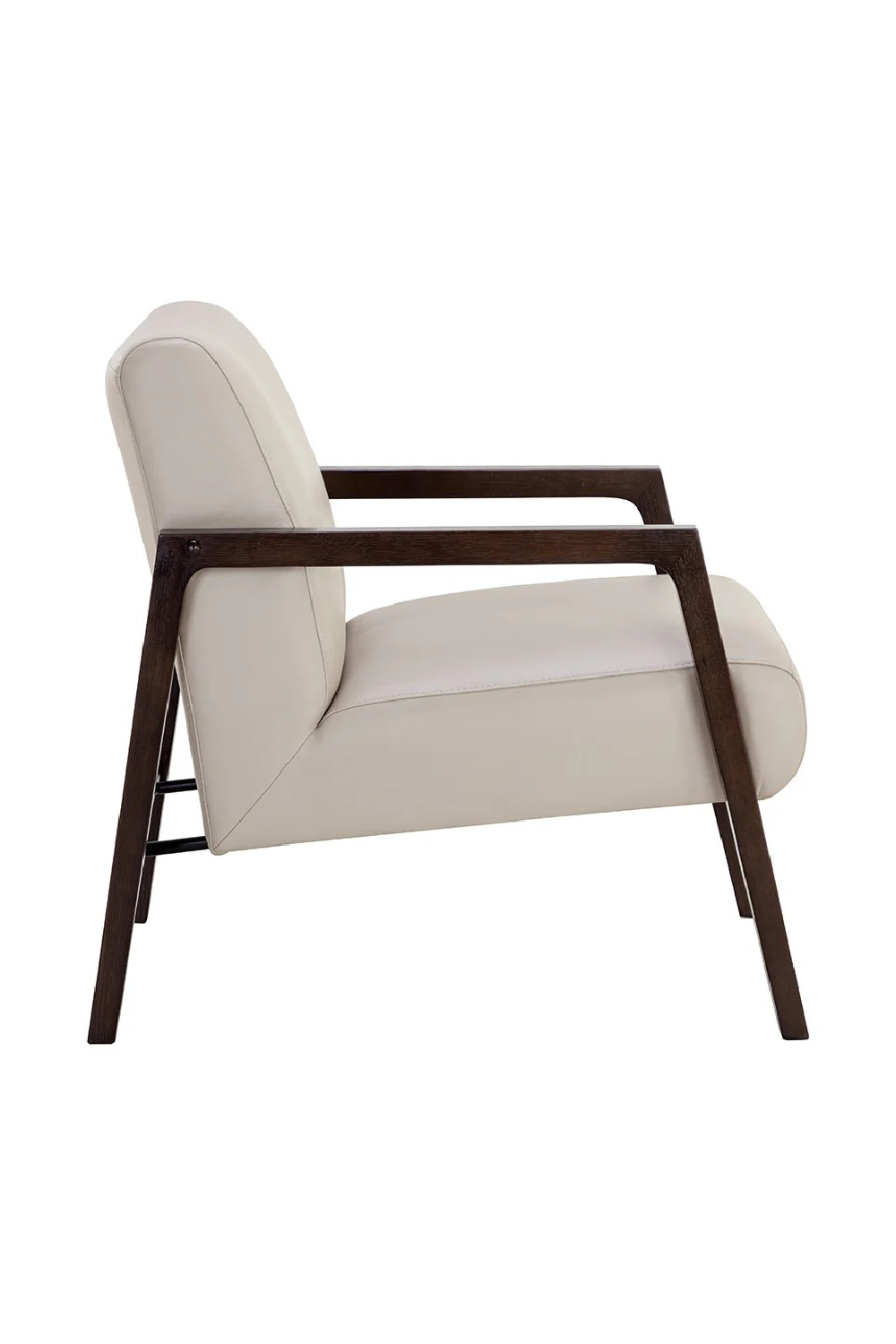 Light Gray Leather Lounge Chair by Splendido Neymar Accent Chair, alternate view 4