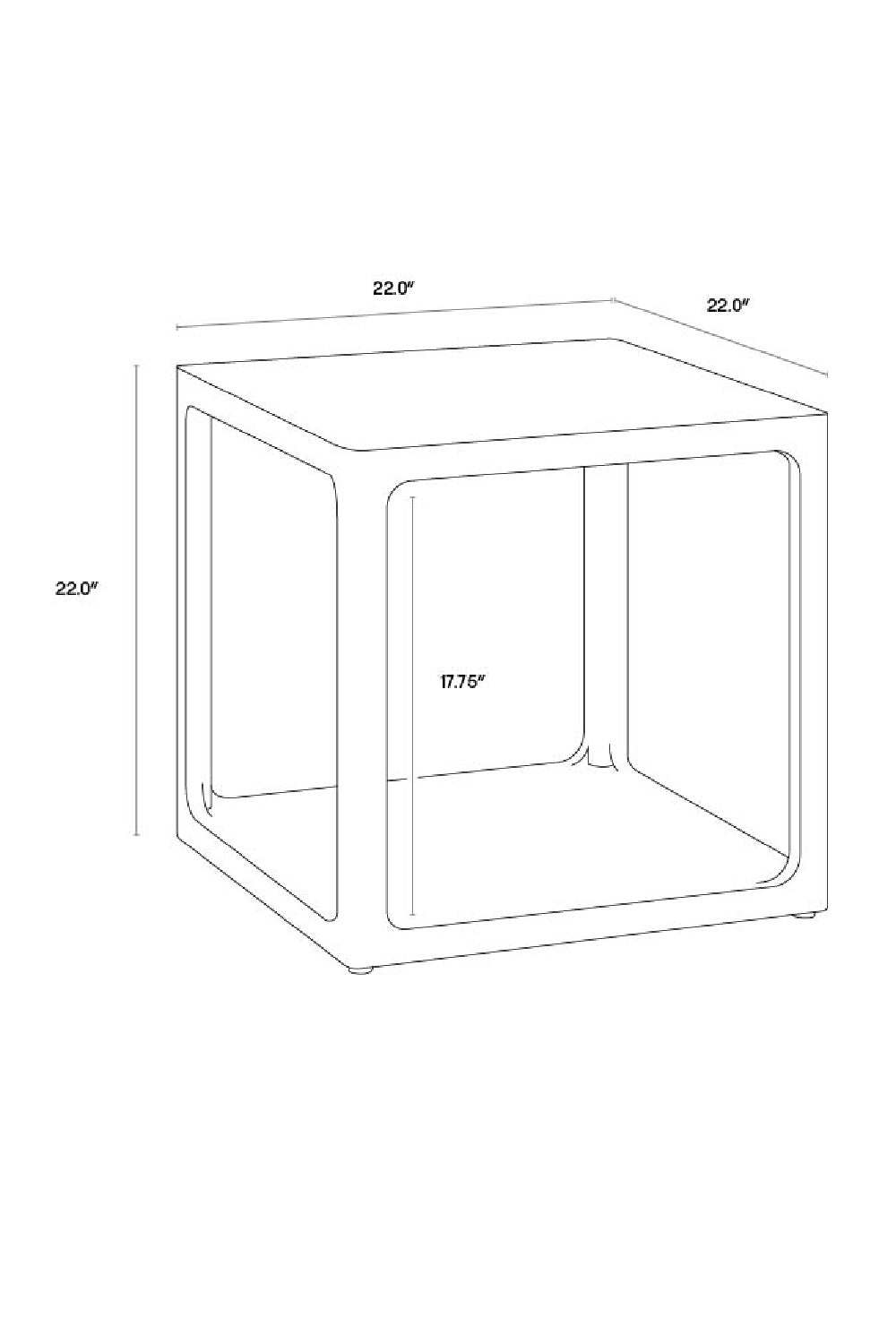 Solid Oak Square Side Table by Splendido Doncaster, alternate view 6