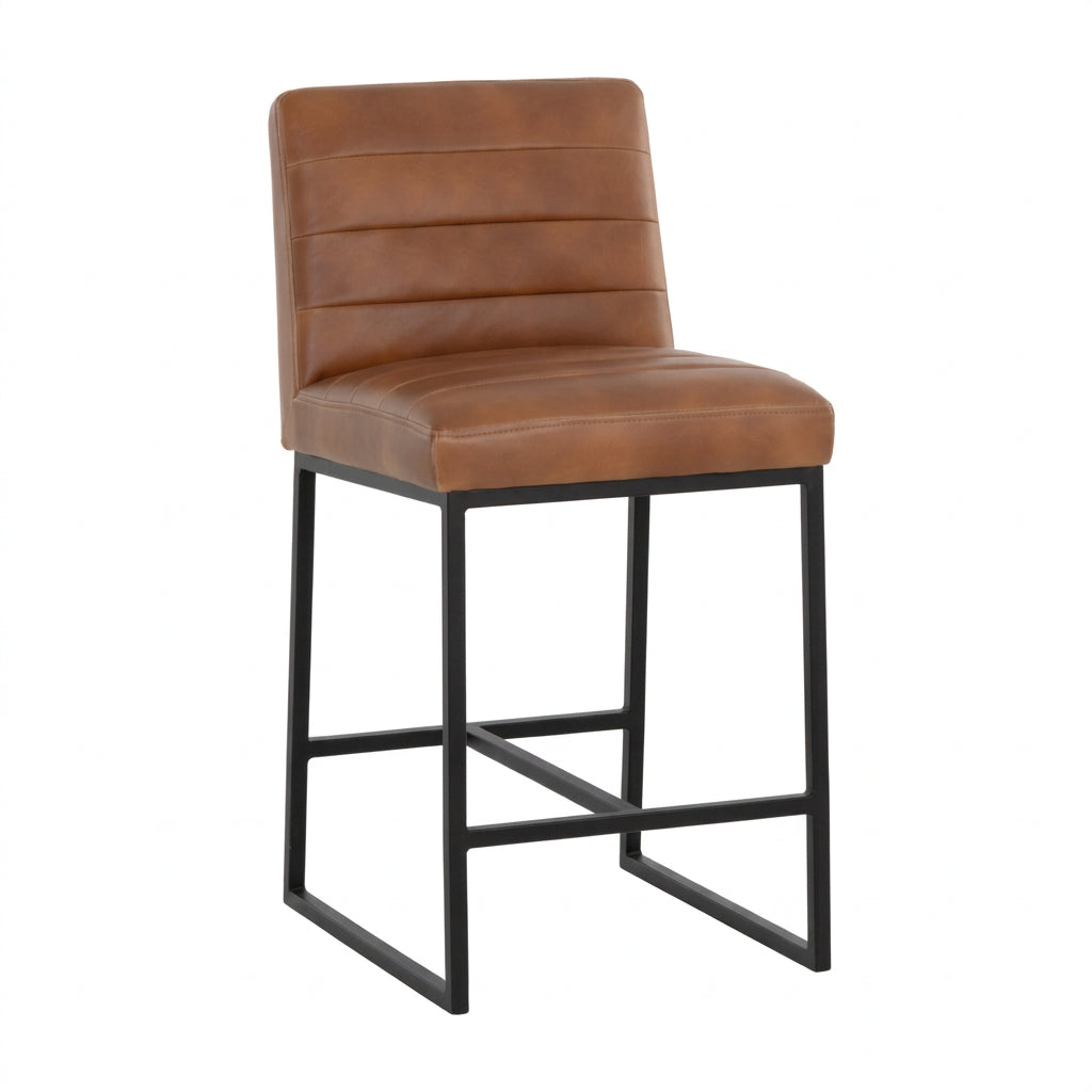Modern Channel-Tufted Counter Stool by Splendido Spyros