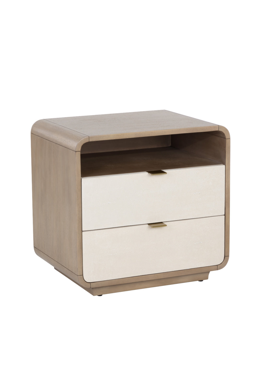 Cream Acacia 2-Drawer Nightstand by Splendido Kayden