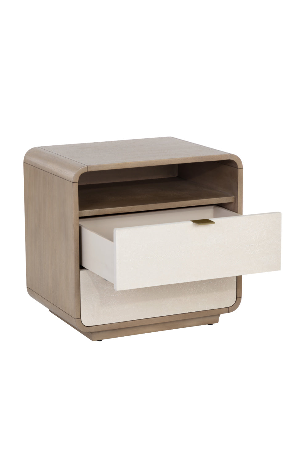 Cream Acacia 2-Drawer Nightstand by Splendido Kayden, alternate view 4