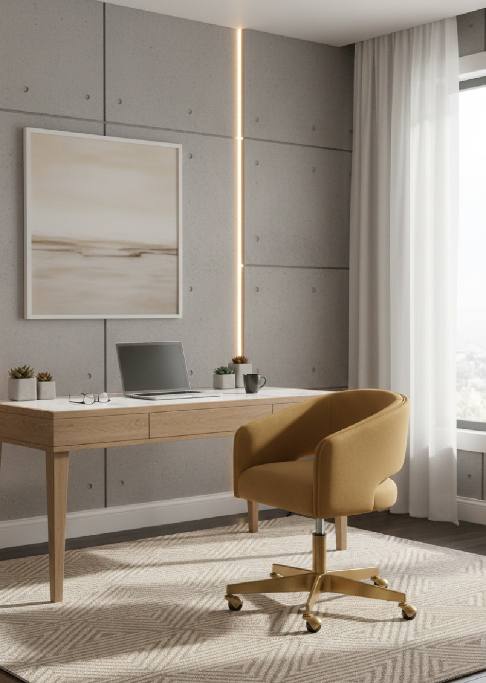 Cutout Back Office Chair by Splendido Claren Accent Chair, alternate view 12