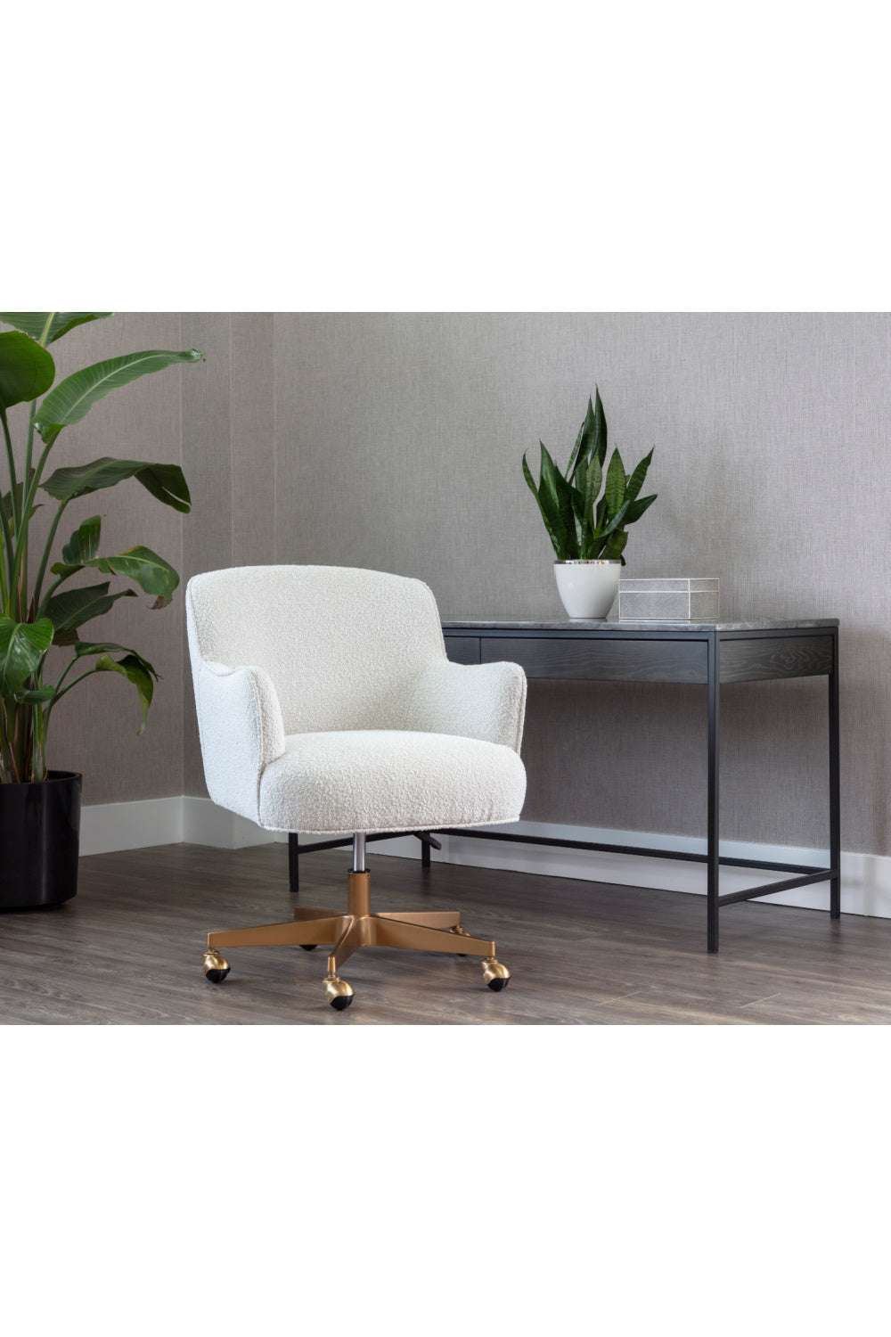 Boucle Swivel Office Chair by Splendido Karina, alternate view 13