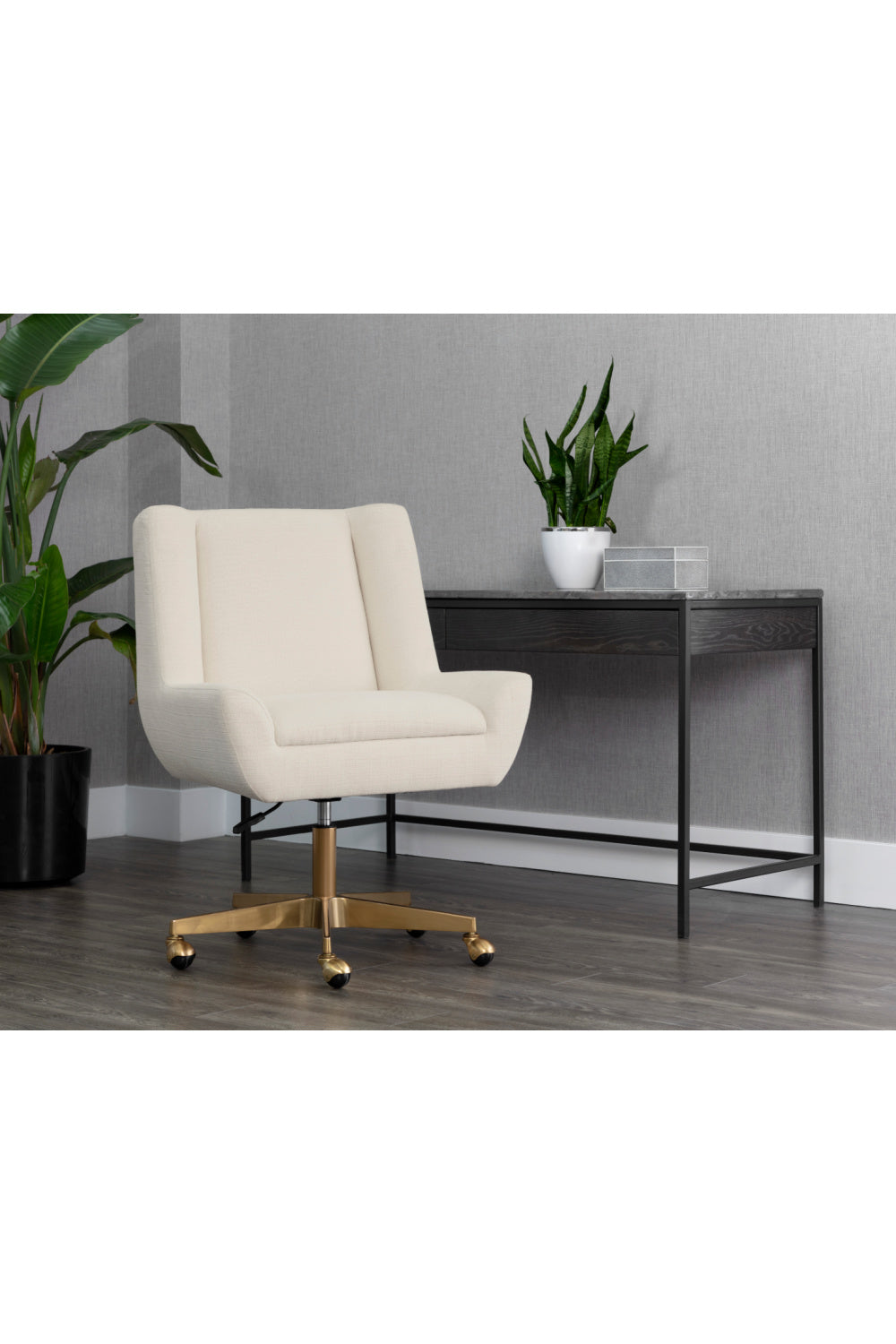 White Upholstered Office Chair by Splendido Mirian, alternate view 10