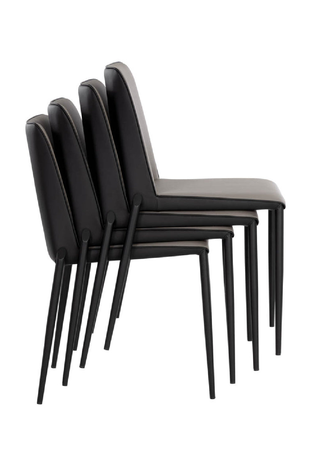 Leather Look Stackable Dining Chair by Splendido Renee, alternate view 6