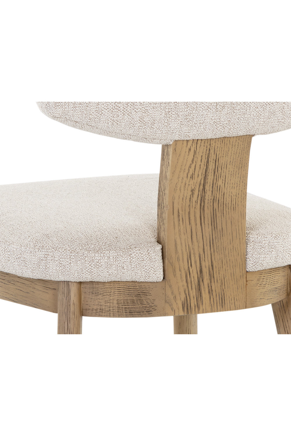 Modern European furniture - Cream Fabric Dining Chairs (2) - www.oroa.com