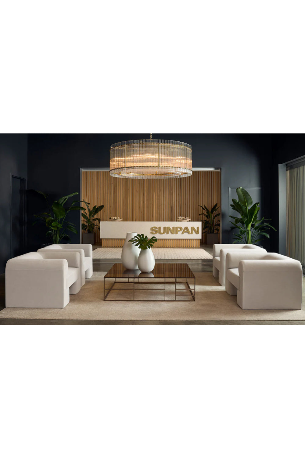 Clear Fluted Glass Chandelier L by Splendido Kore, alternate view 9